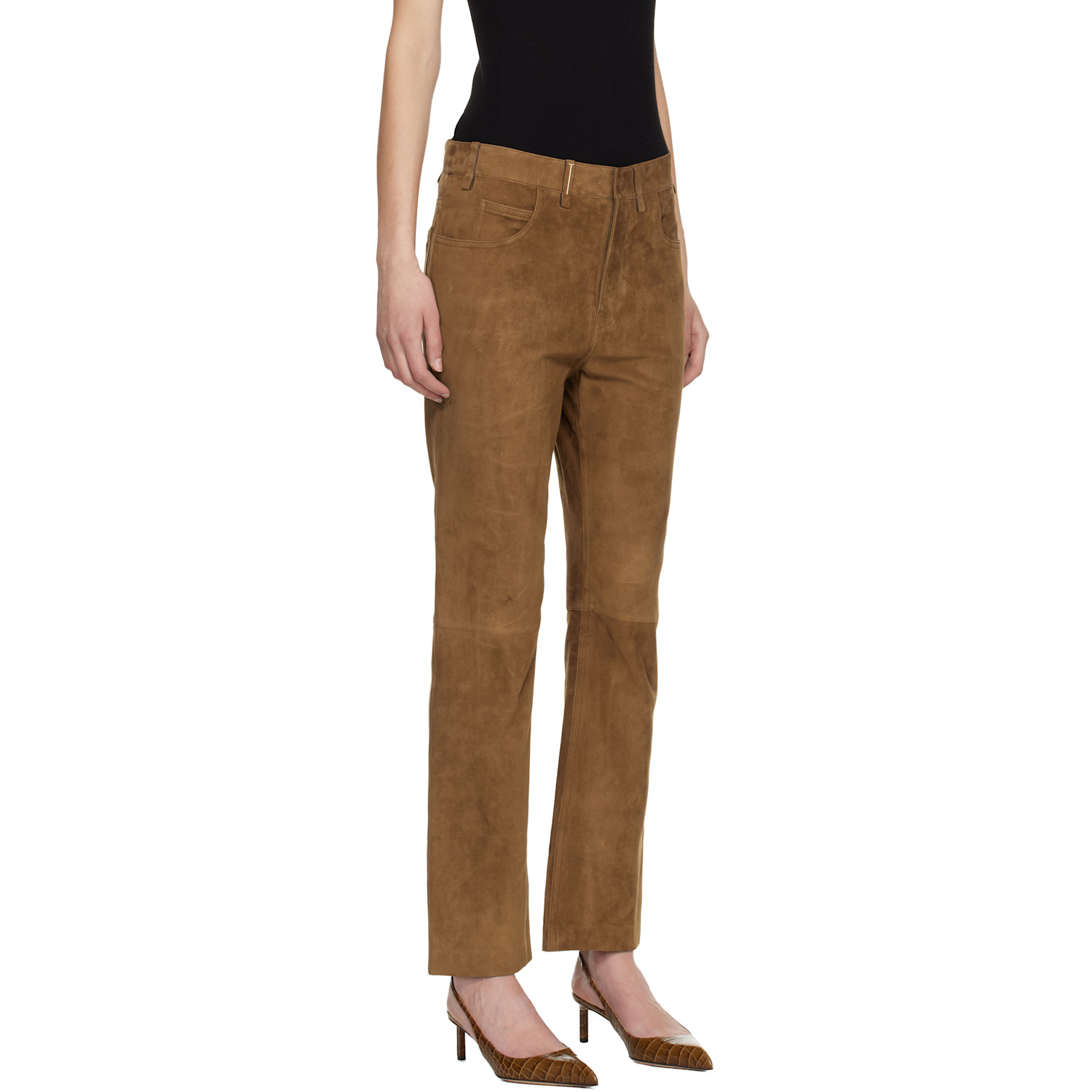  Tom Ford Tan Full Grain Lamb Suede Pants 