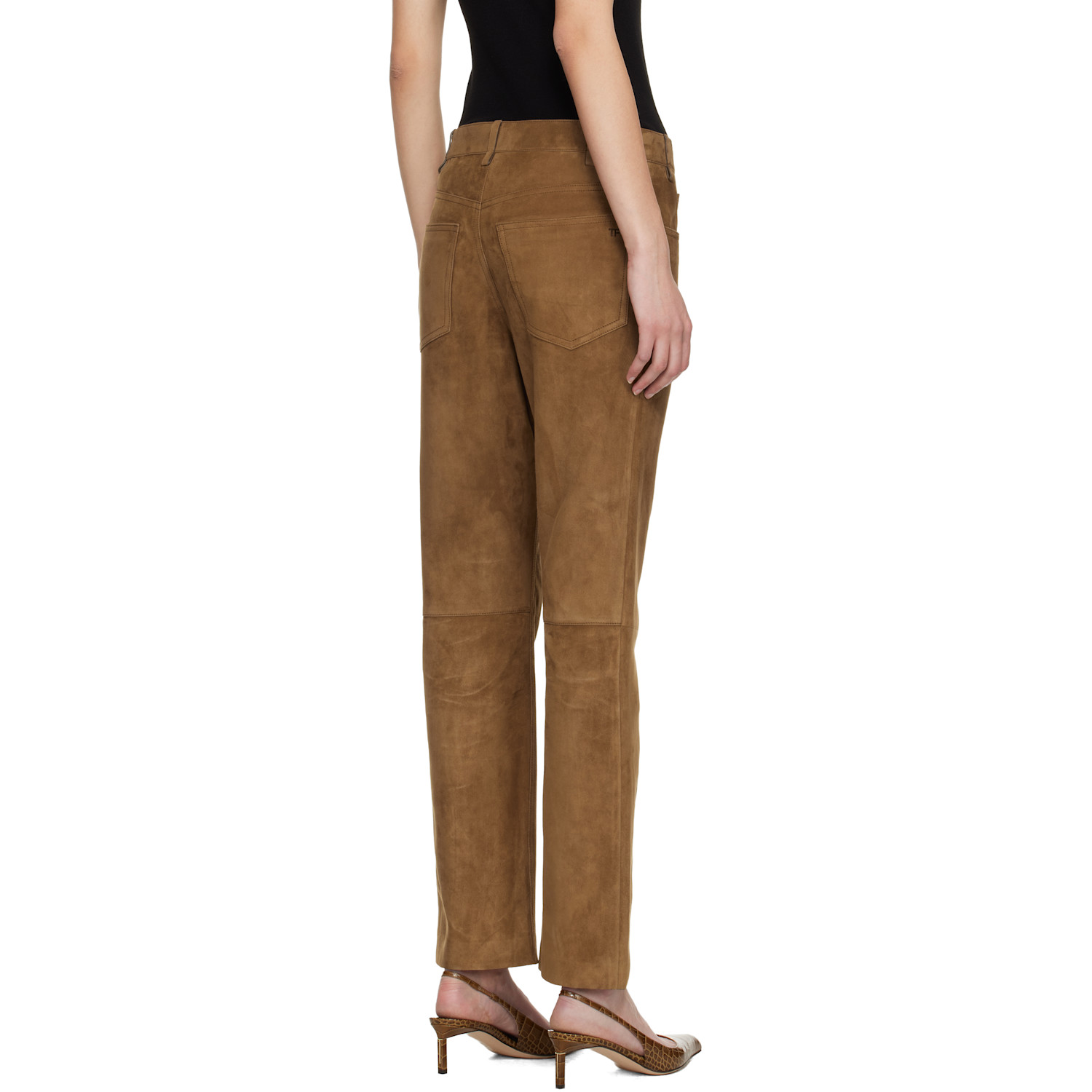  Tom Ford Tan Full Grain Lamb Suede Pants 