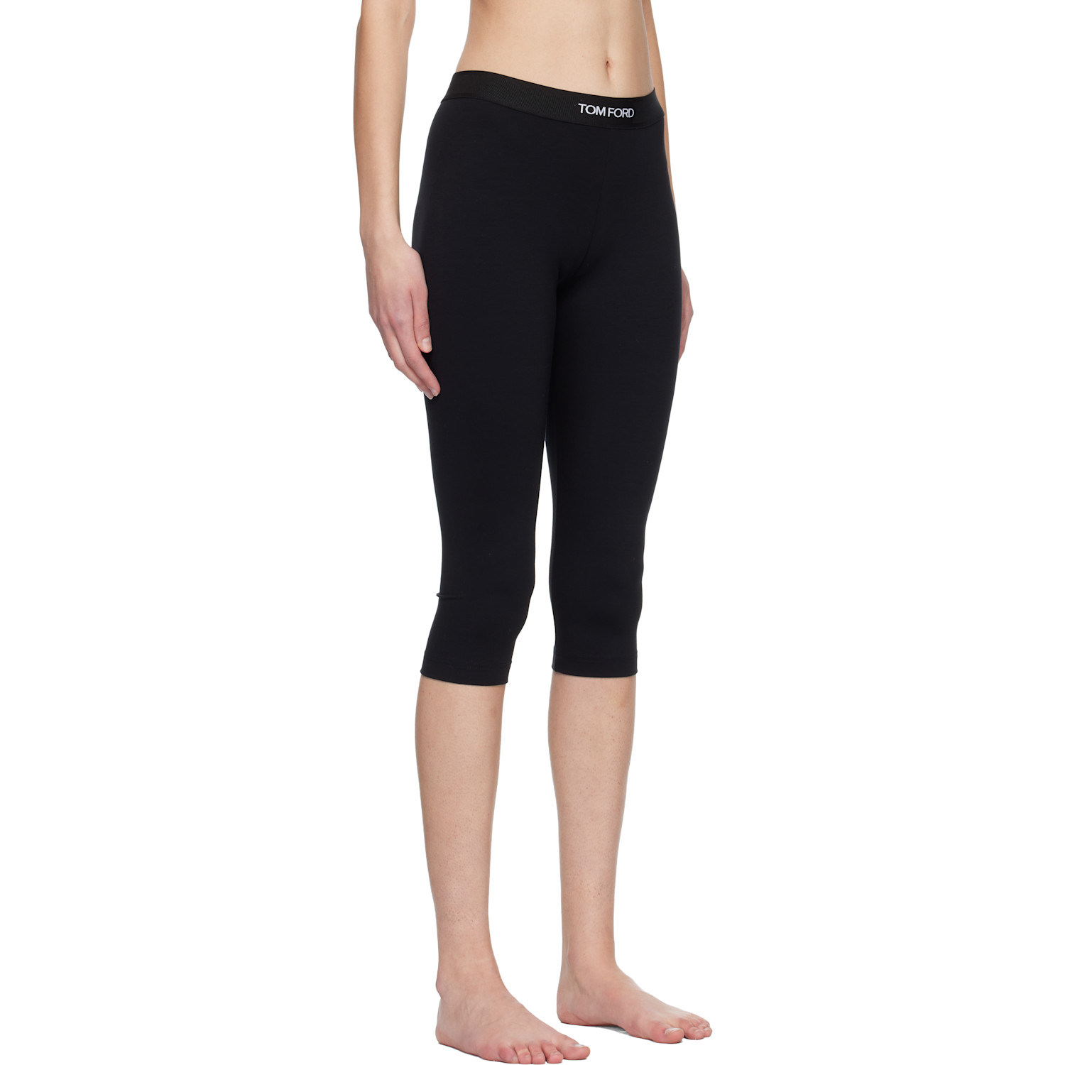  Tom Ford Black Modal Yoga Short Leggings 