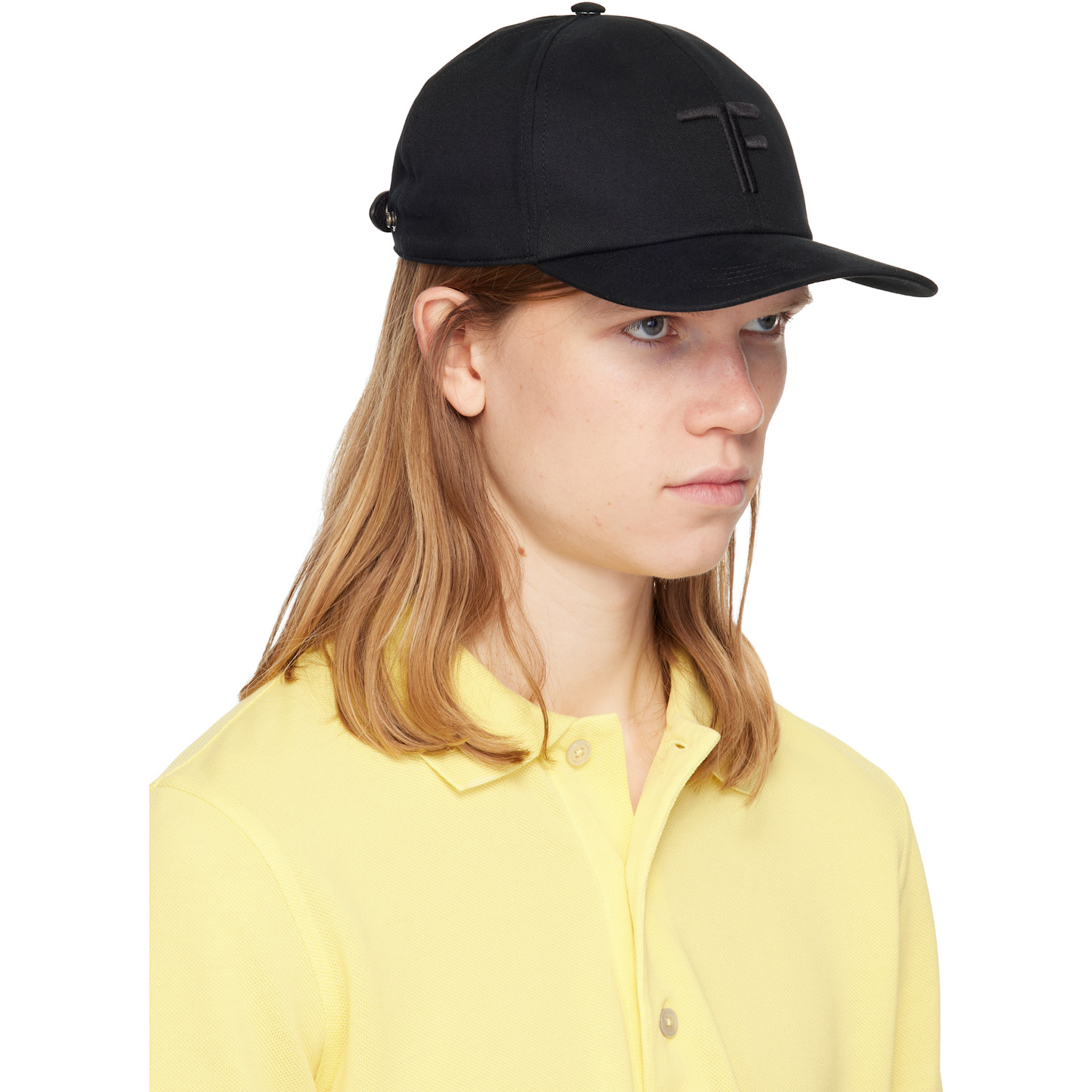  Tom Ford Black Brushed Cotton Cap 
