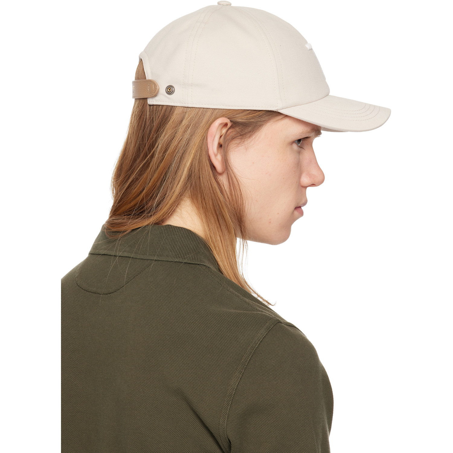  Tom Ford Off White Brushed Cotton Cap 