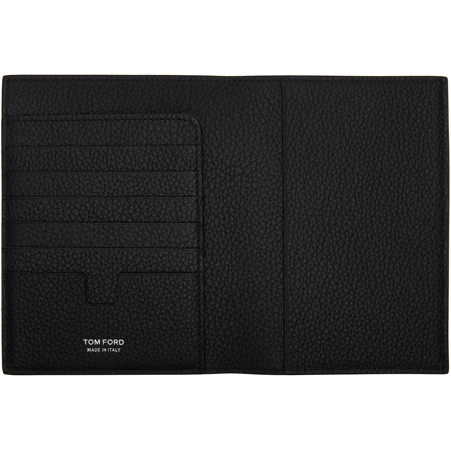  Tom Ford Black Soft Grain Leather T Line Passport Holder 