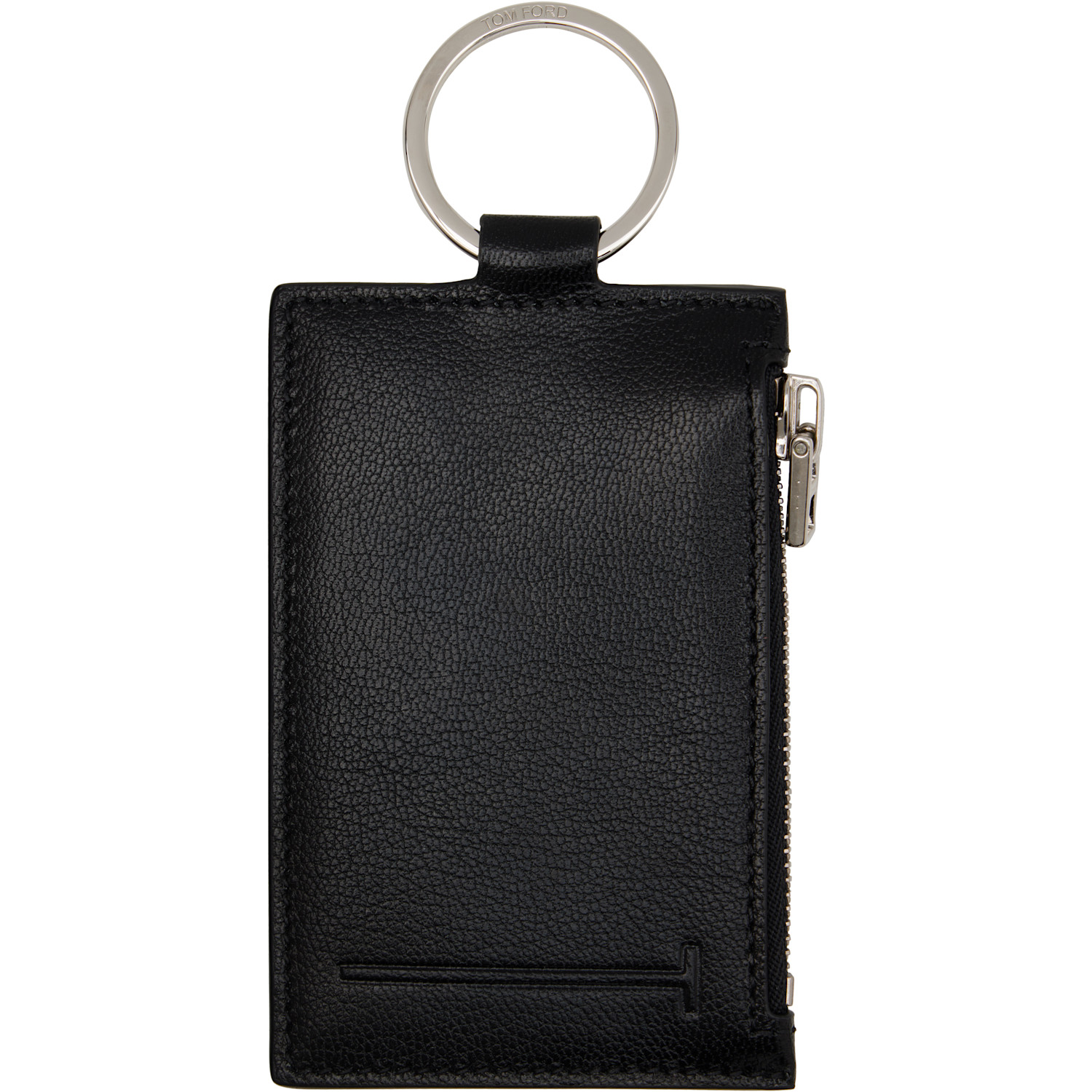  Tom Ford Black Zipped Keyring Card Holder 