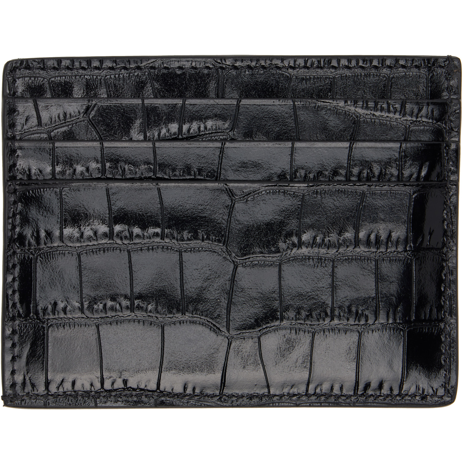  Tom Ford Black Exotic Line Card Holder 