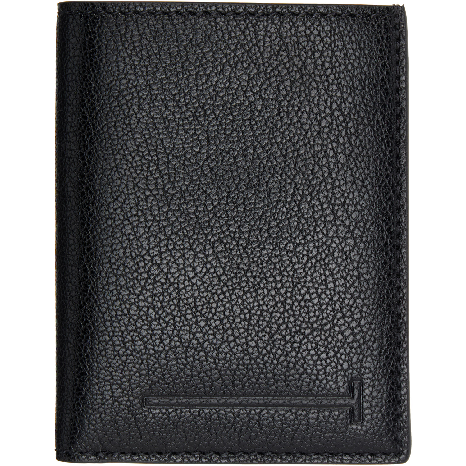  Tom Ford Black Elongated T Line Folding Card Holder 