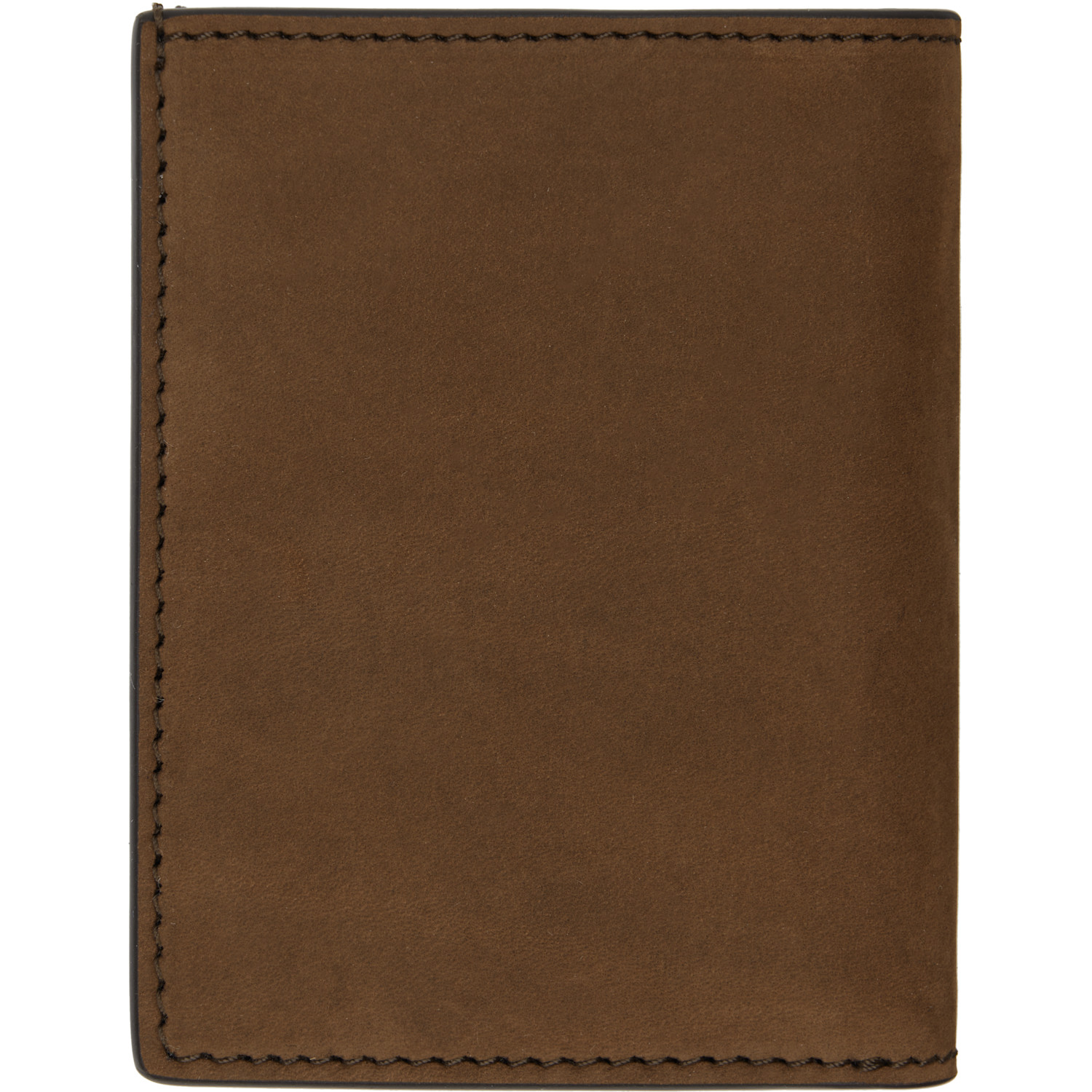  Tom Ford Brown Nubuck 't Line' Folding Card Holder 