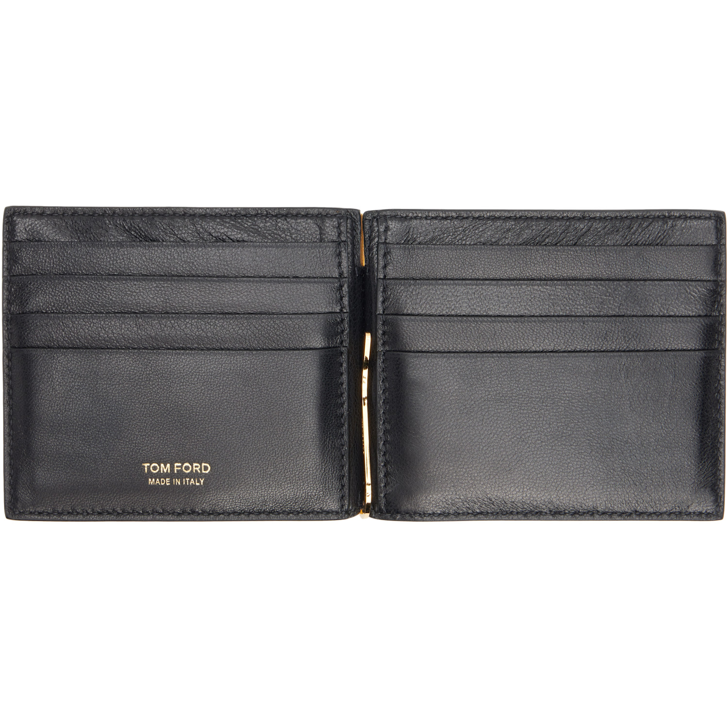  Tom Ford Black Exotic Line Money Clip Wallet 