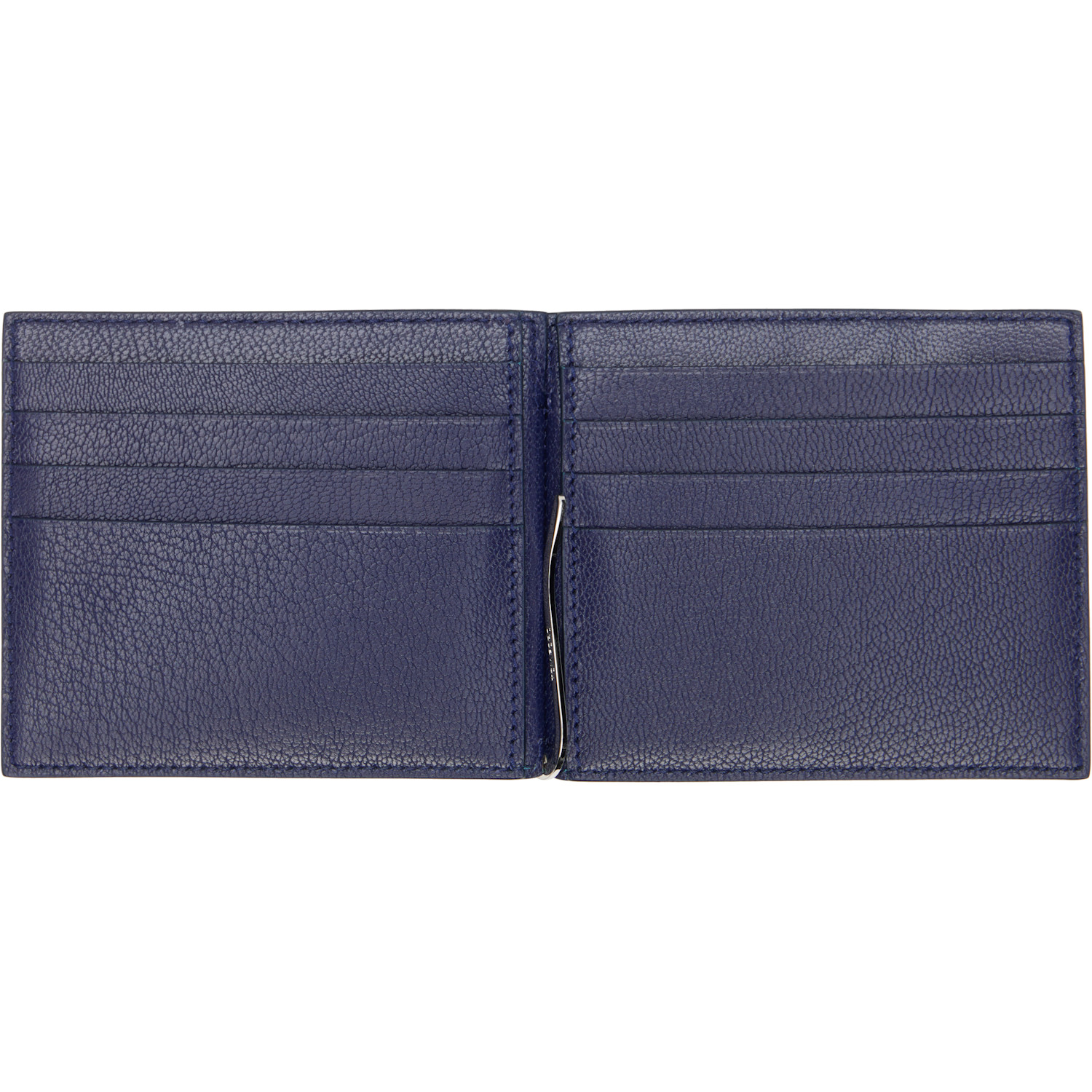  Tom Ford Navy Elongated T Line Money Clip Wallet 