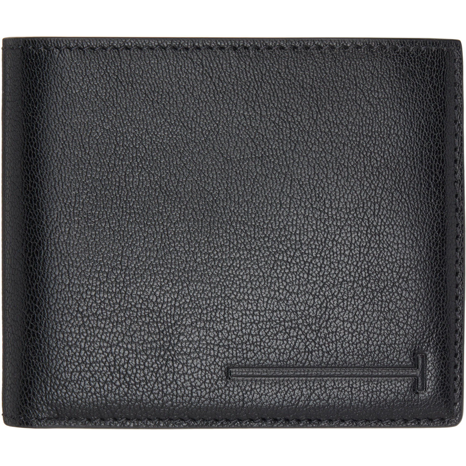  Tom Ford Black Elongated T Line Money Clip Wallet 