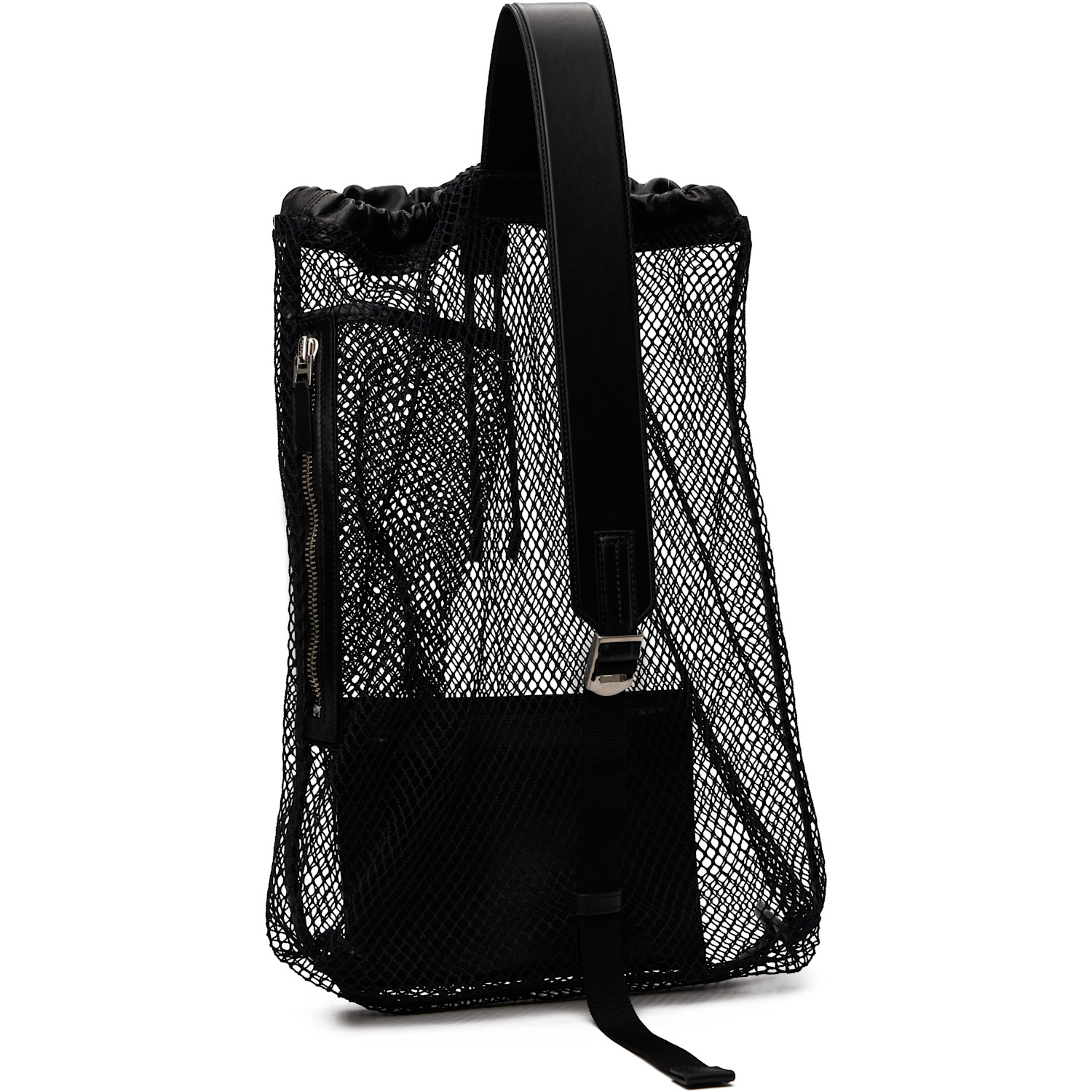  Tom Ford Black Mesh Line Sling Backpack 
