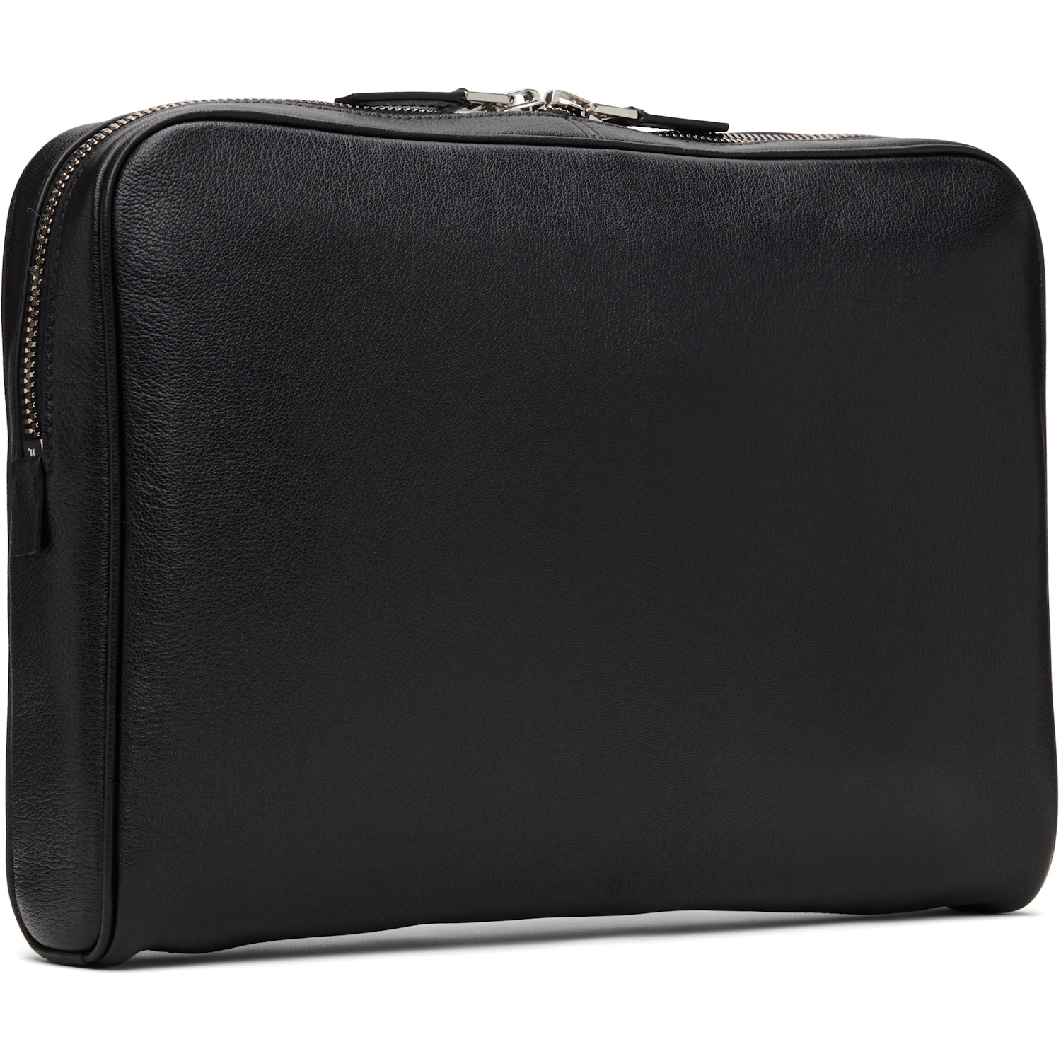  Tom Ford Black Grain Leather Minimal Laptop Pouch 