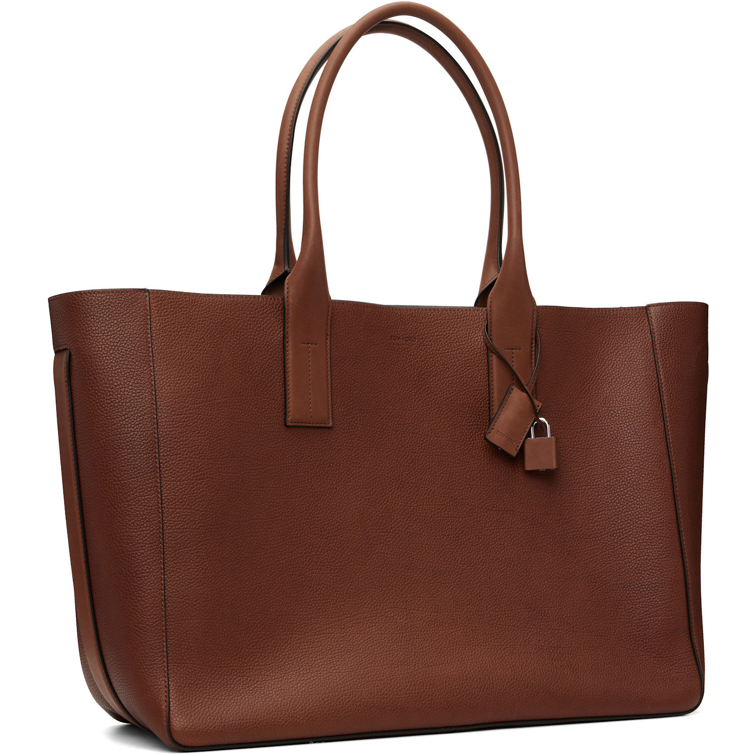  Tom Ford Brown Grain Leather T-line East-west Tote 
