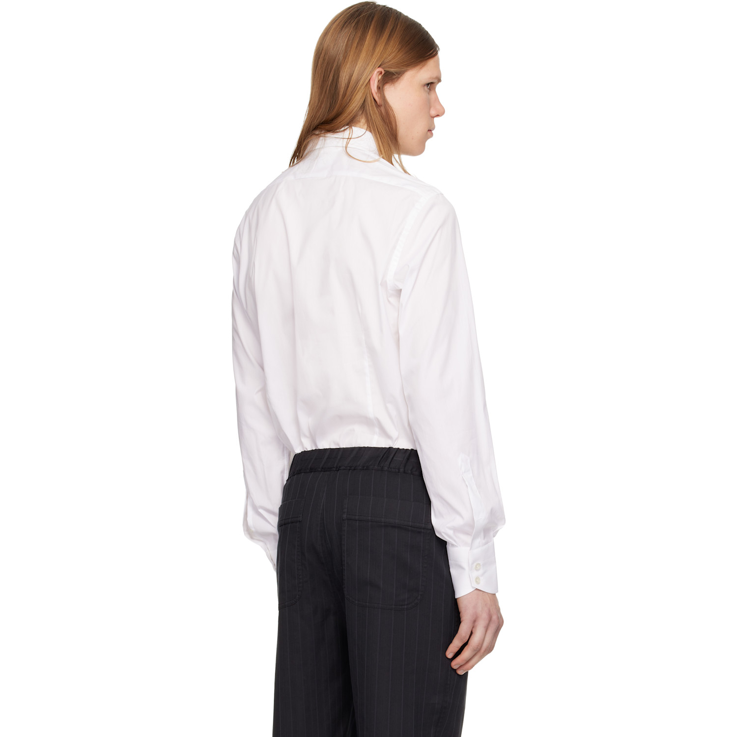  Tom Ford White Stretch Poplin Slim Fit Shirt 