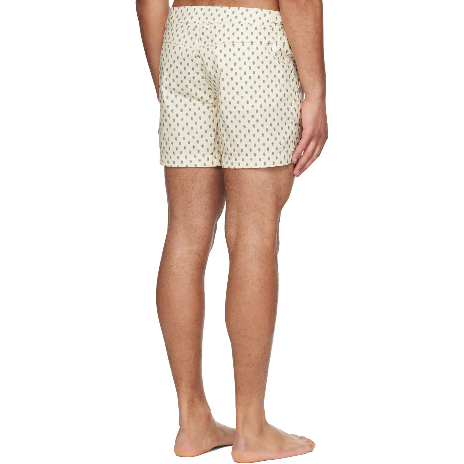  Tom Ford Off-white Paisley Print Nylon Swim Shorts 