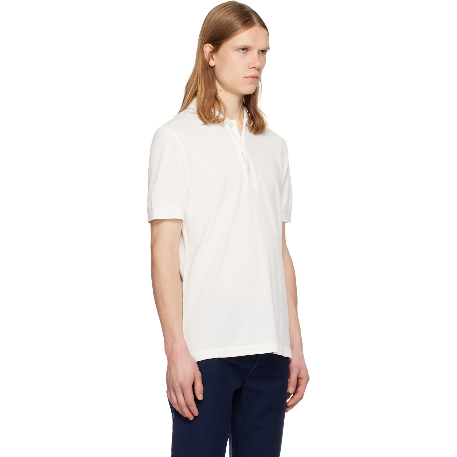  Tom Ford Off-white Piquet Polo 
