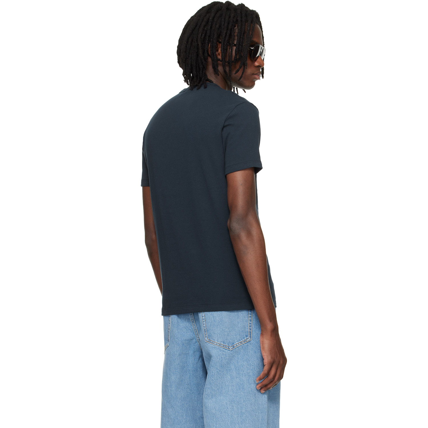  Tom Ford Navy Cotton Crewneck T-shirt 
