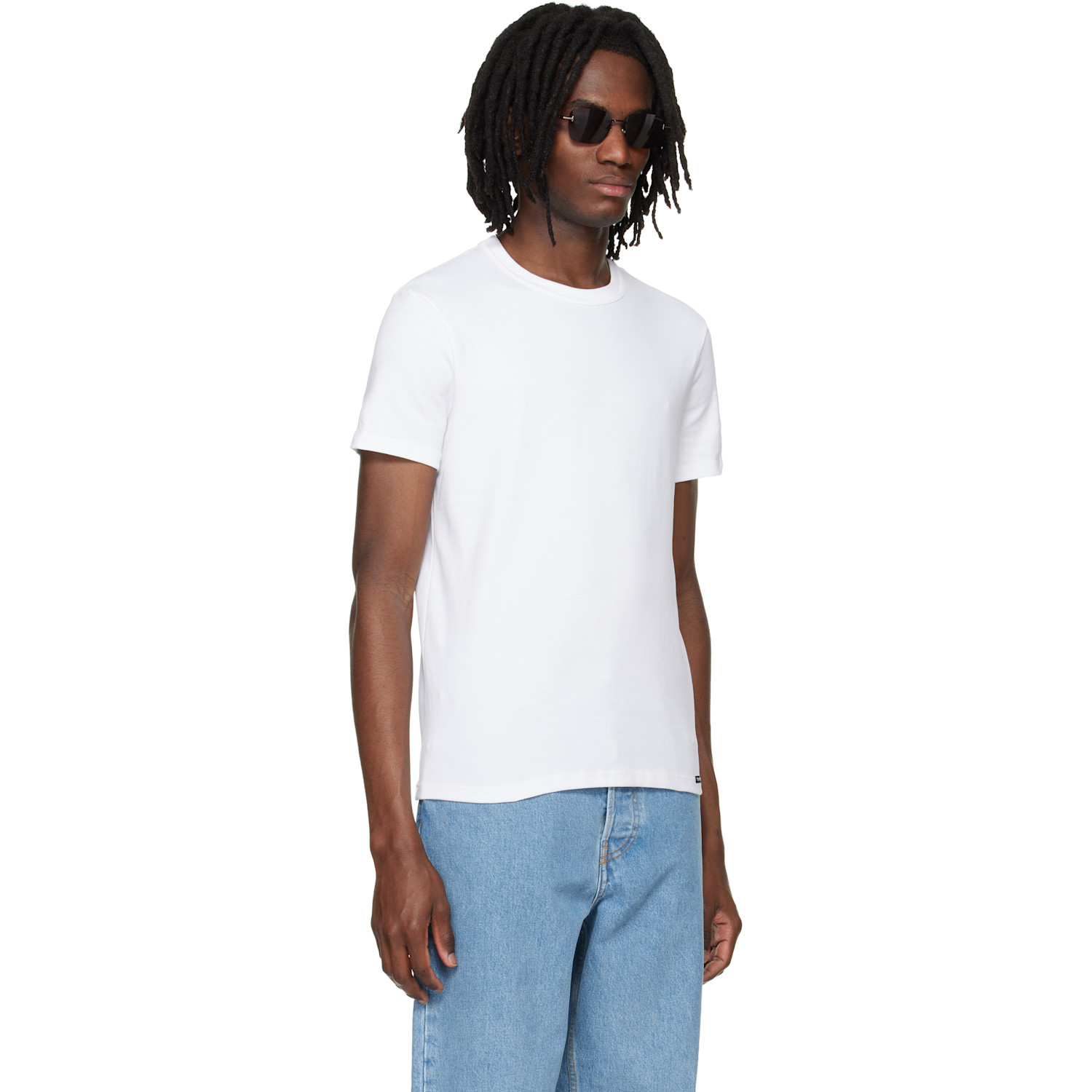  Tom Ford White Cotton Crewneck T-shirt 