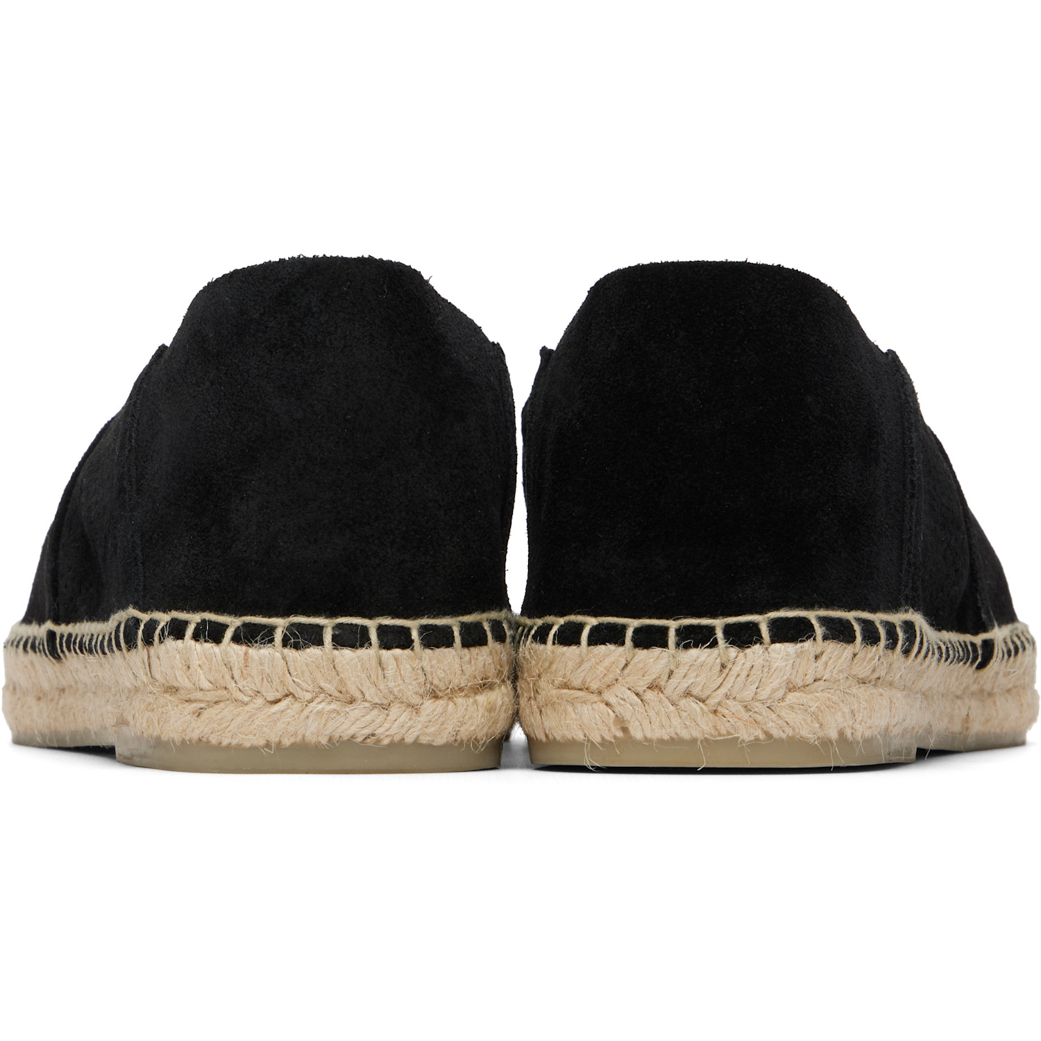 Tom Ford Black Perforated Suede Barnes Espadrilles 