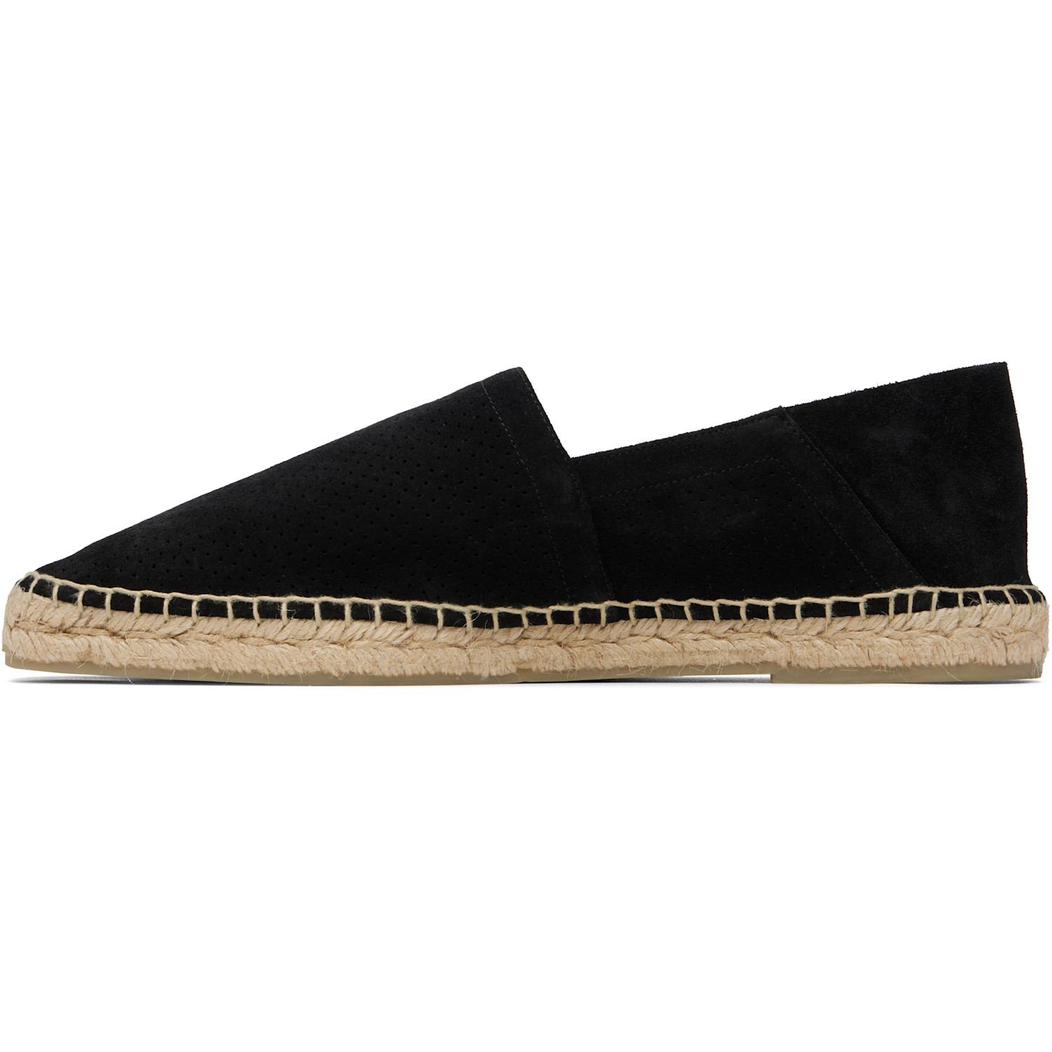  Tom Ford Black Perforated Suede Barnes Espadrilles 