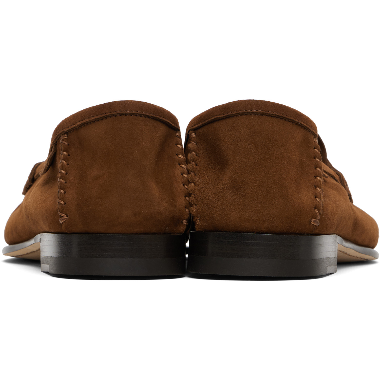  Tom Ford Brown Suede Twisted Band Ripley Loafers 