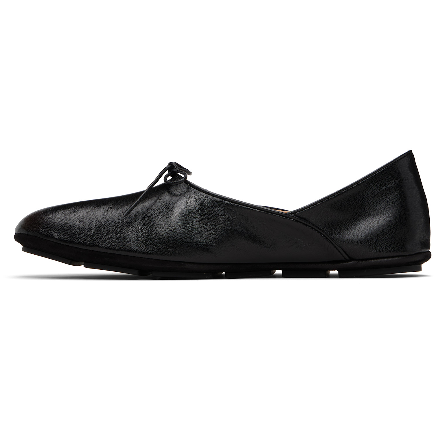  Tom Ford Black Shiny Kid Leather Rudolf Ballet Loafers 