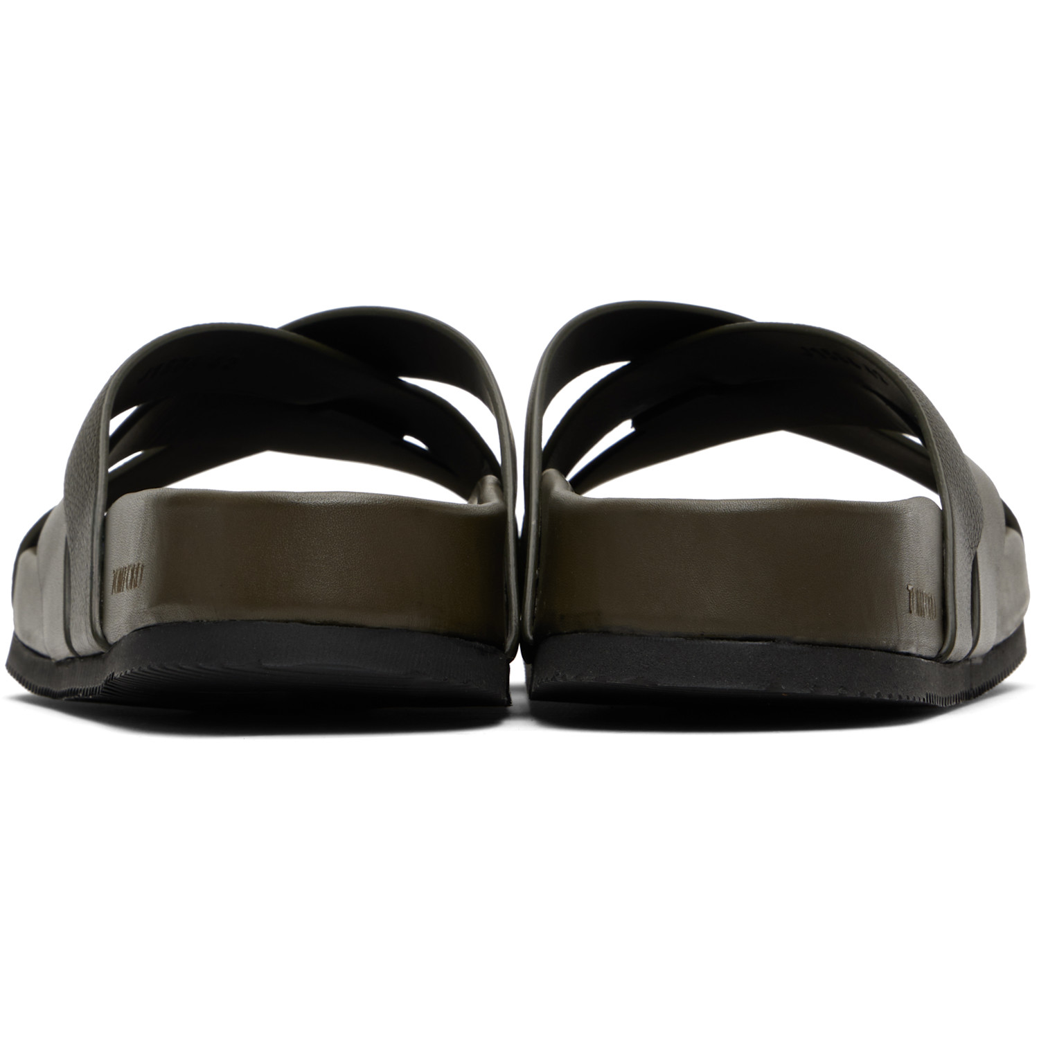  Tom Ford Khaki Smooth & Supple Grain Leather Sandals 