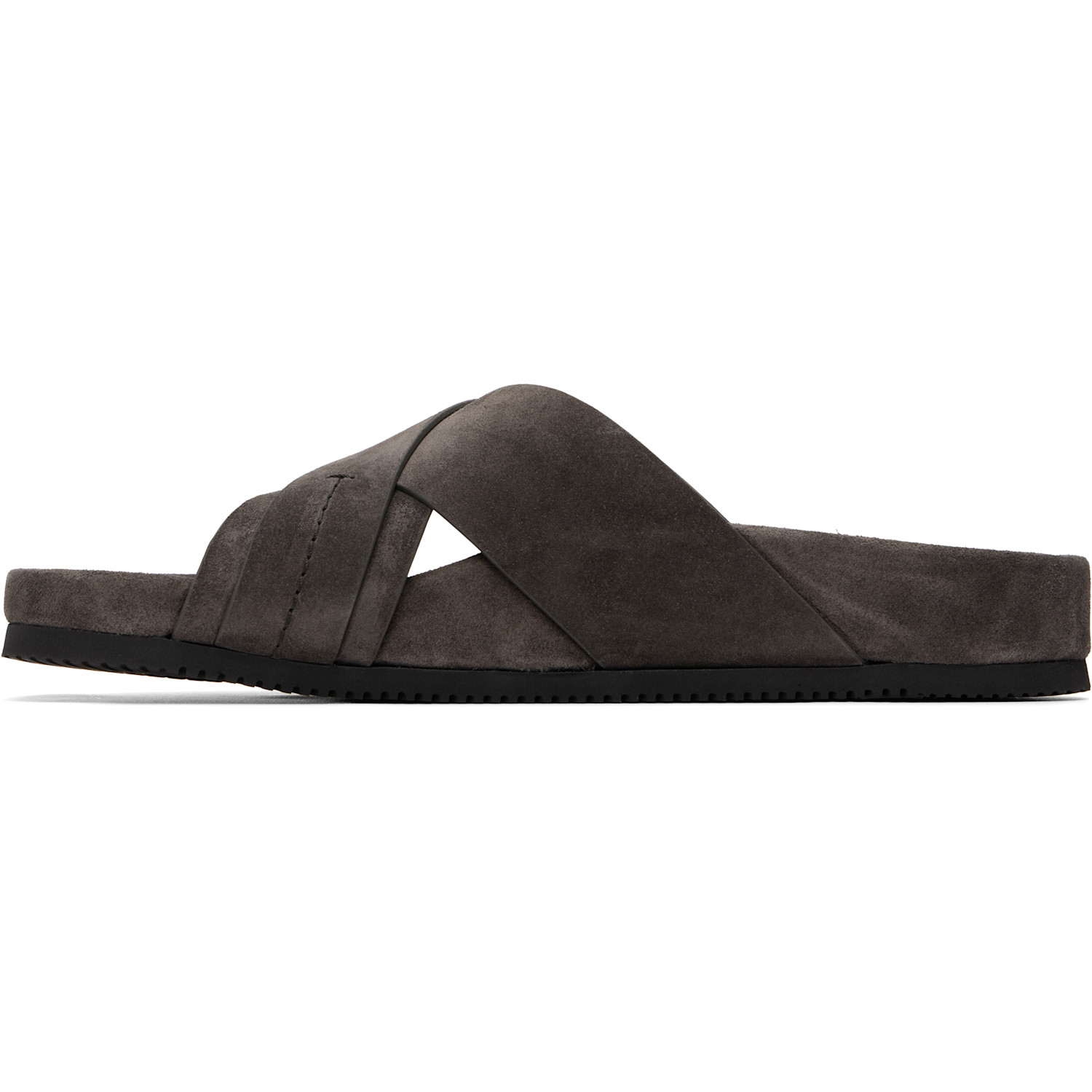  Tom Ford Gray Suede Wicklow Slides 