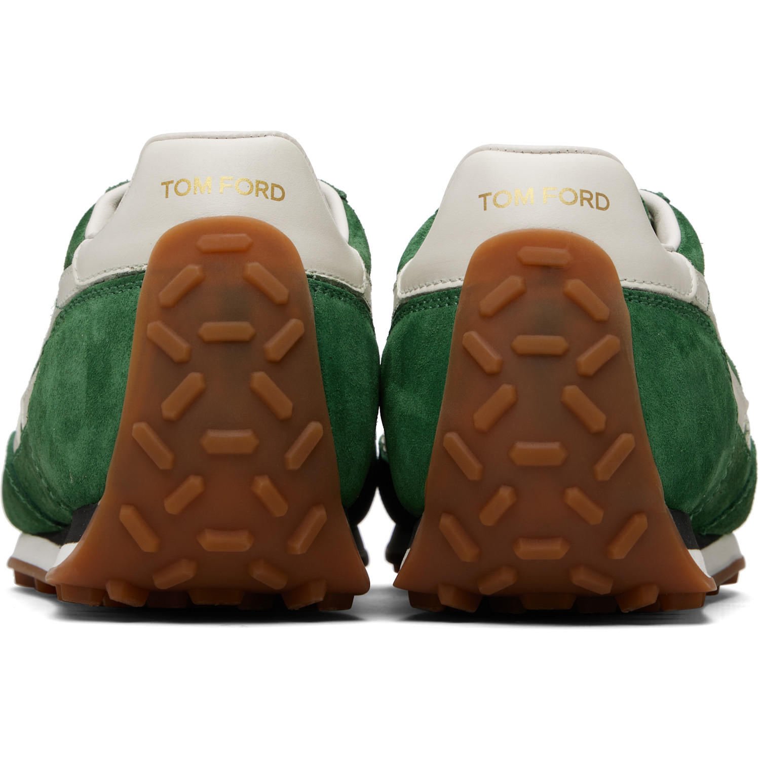  Tom Ford Green Suede Mick Sneakers 