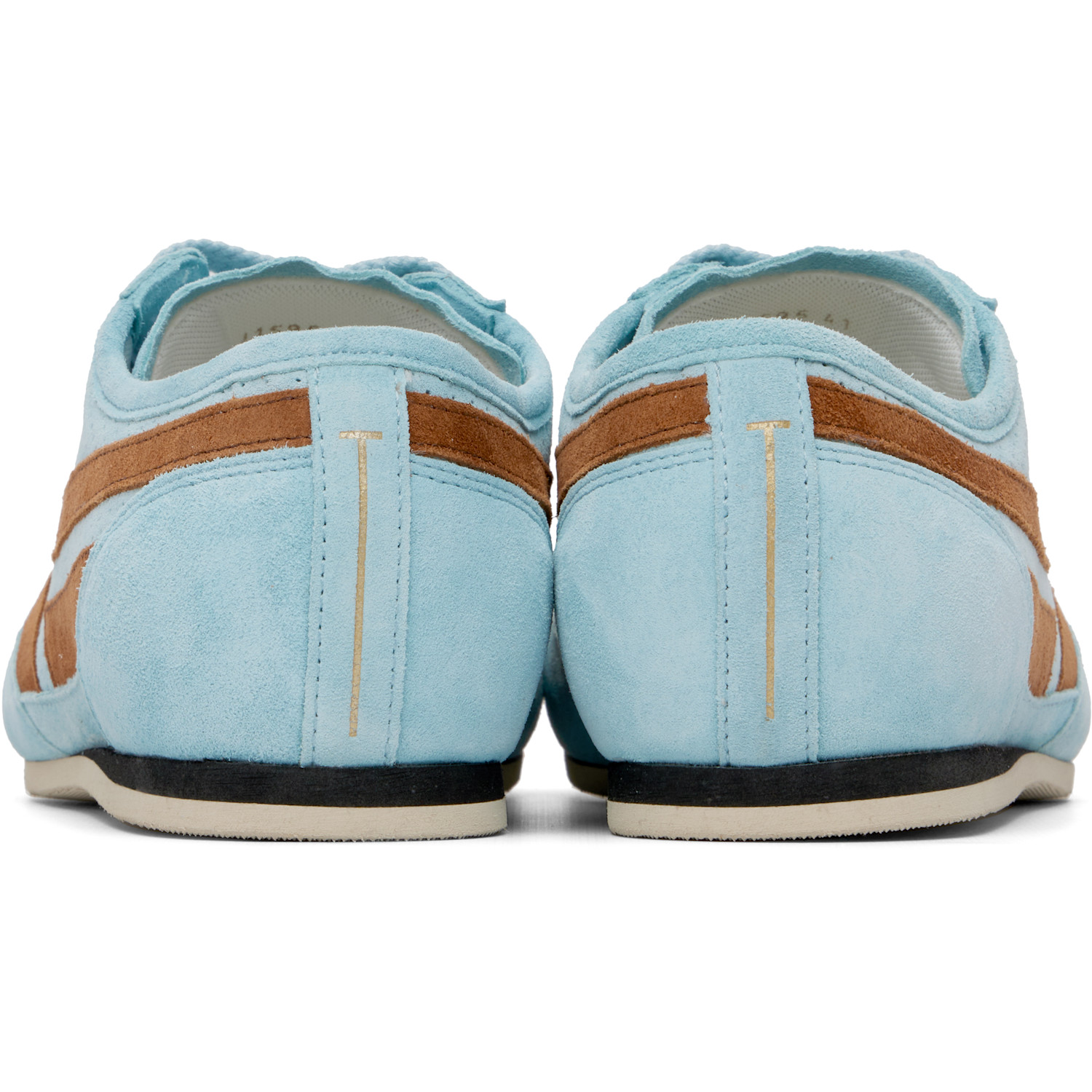  Tom Ford Blue Perforated Suede Brook Sneakers 