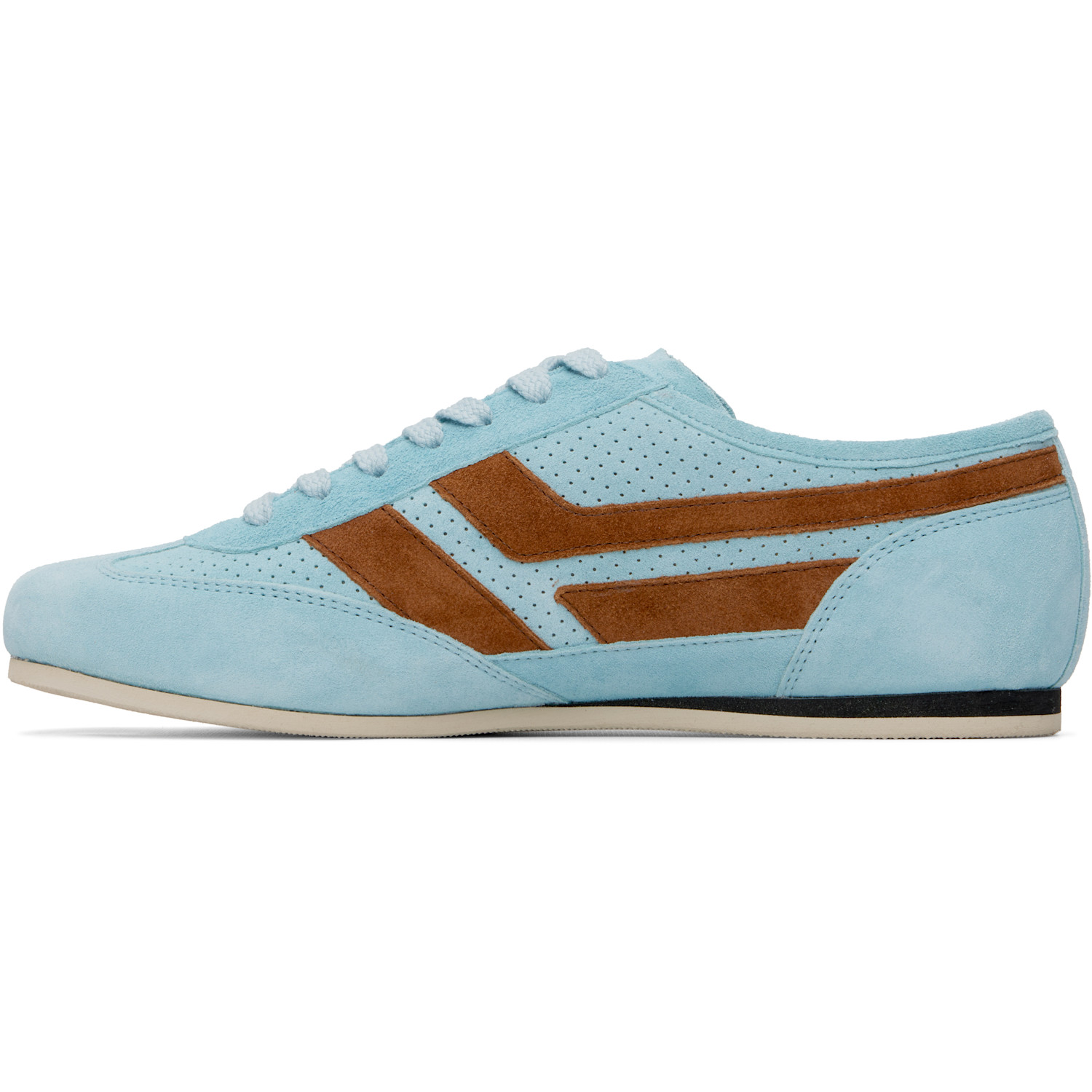  Tom Ford Blue Perforated Suede Brook Sneakers 