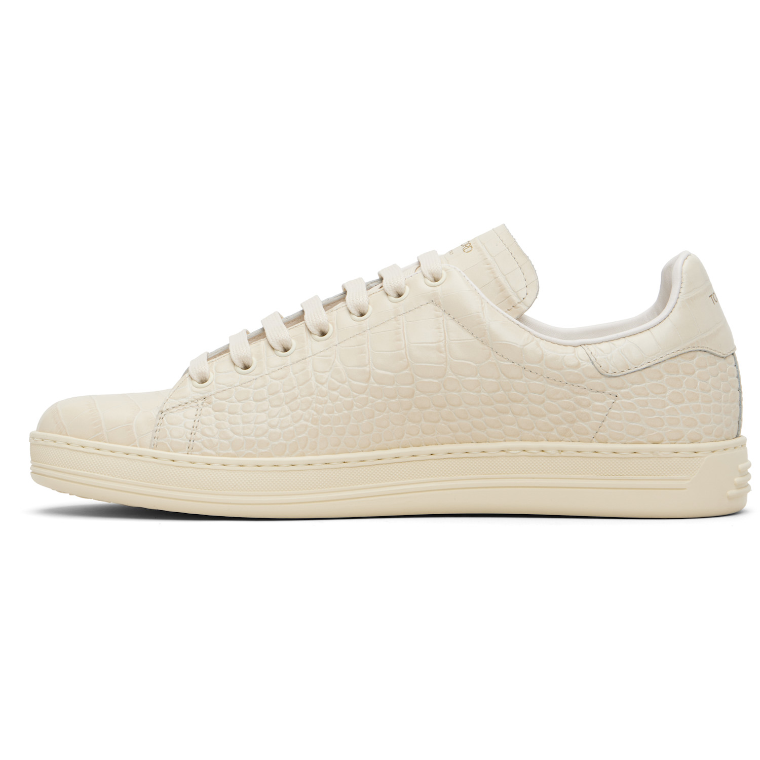  Tom Ford Off-white Printed Alligator Warwick Sneakers 