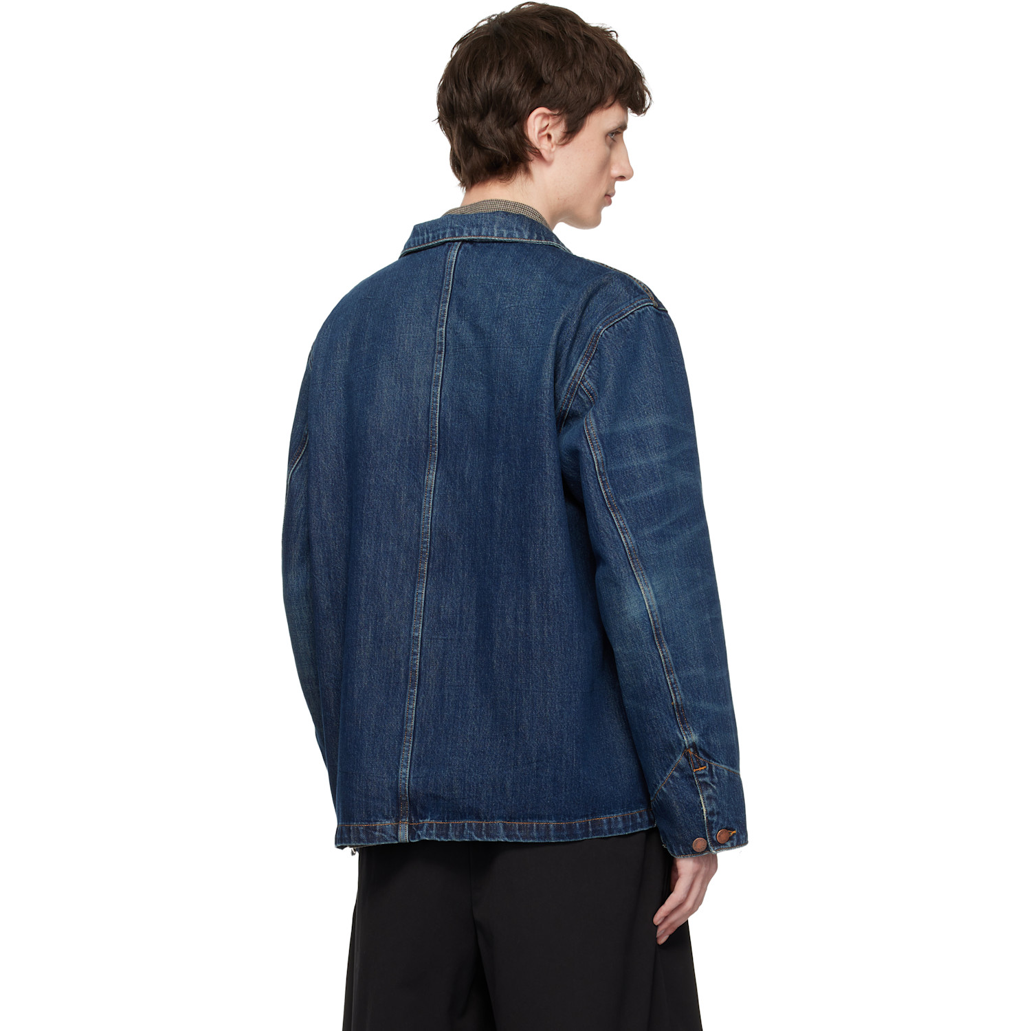  Nudie Jeans Blue Howie Denim Chore Jacket 