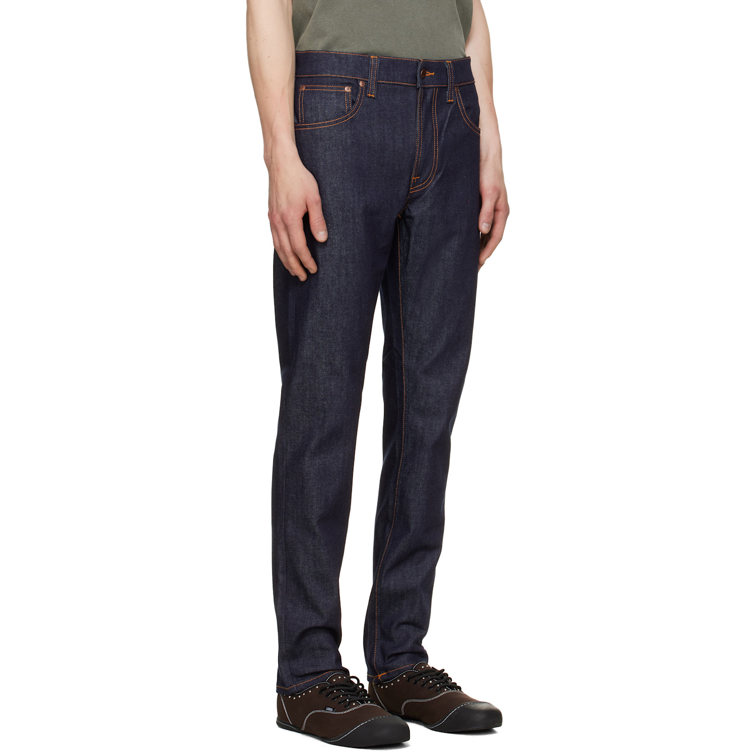  Nudie Jeans Navy Lean Dean Jeans 