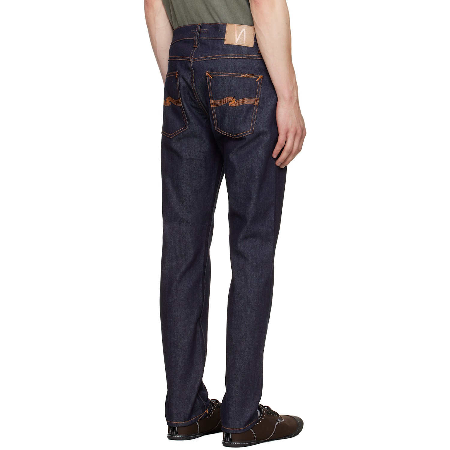  Nudie Jeans Navy Lean Dean Jeans 