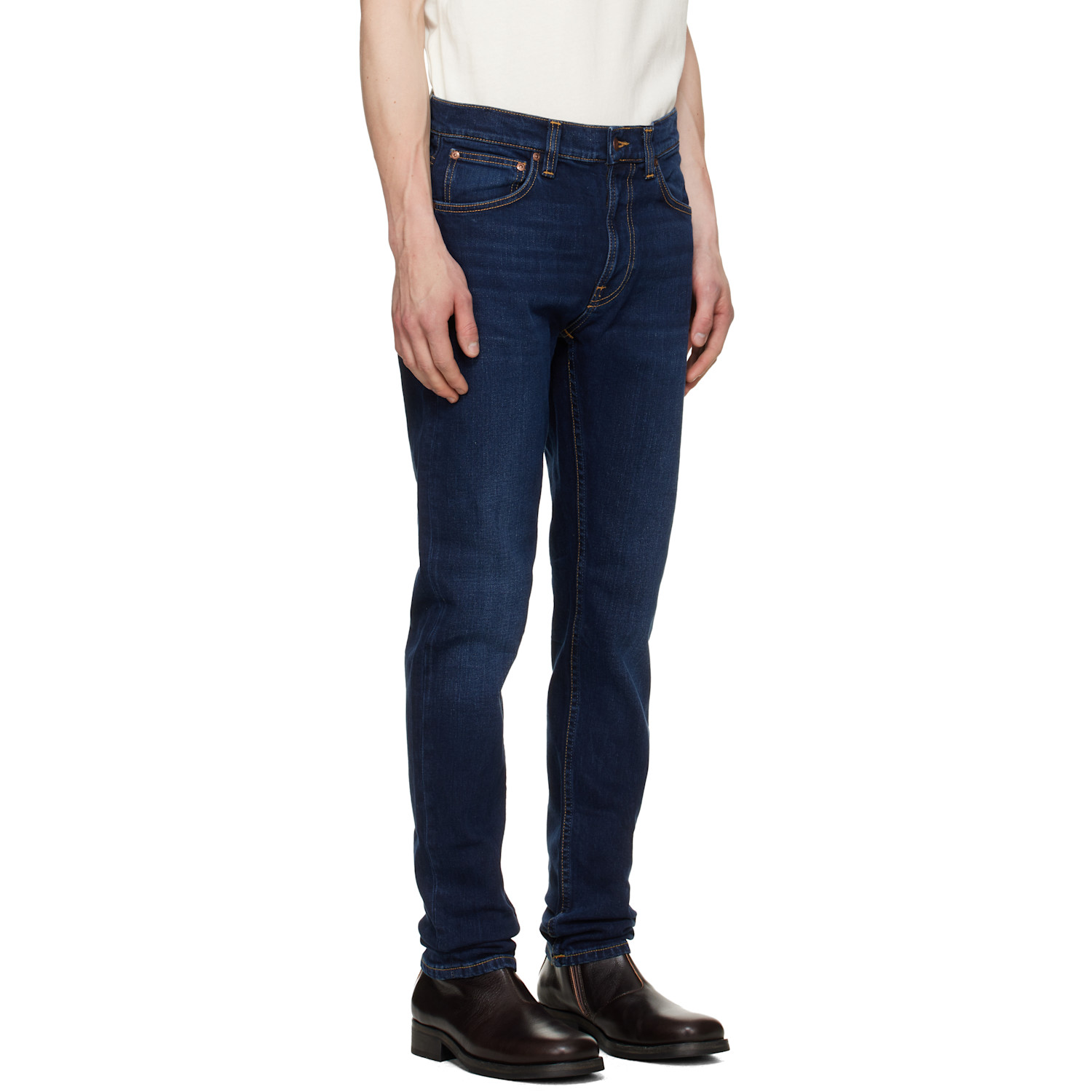  Nudie Jeans Navy Lean Dean Jeans 