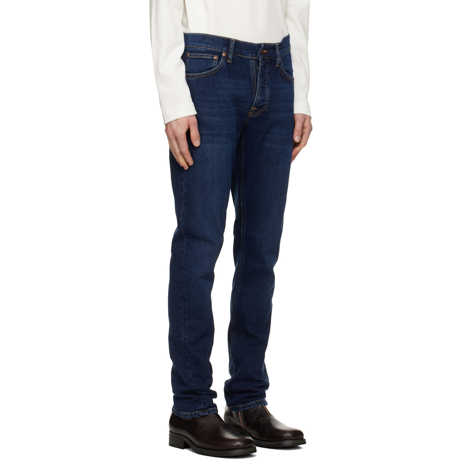  Nudie Jeans Navy Grim Tim Jeans 