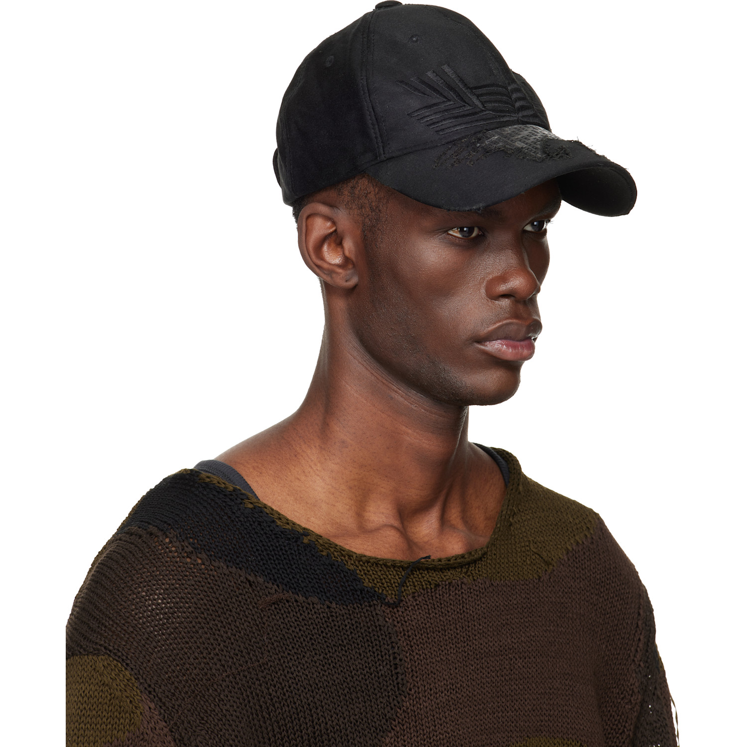  Fffpostalservice Black Laser Cut Damaged Cap 