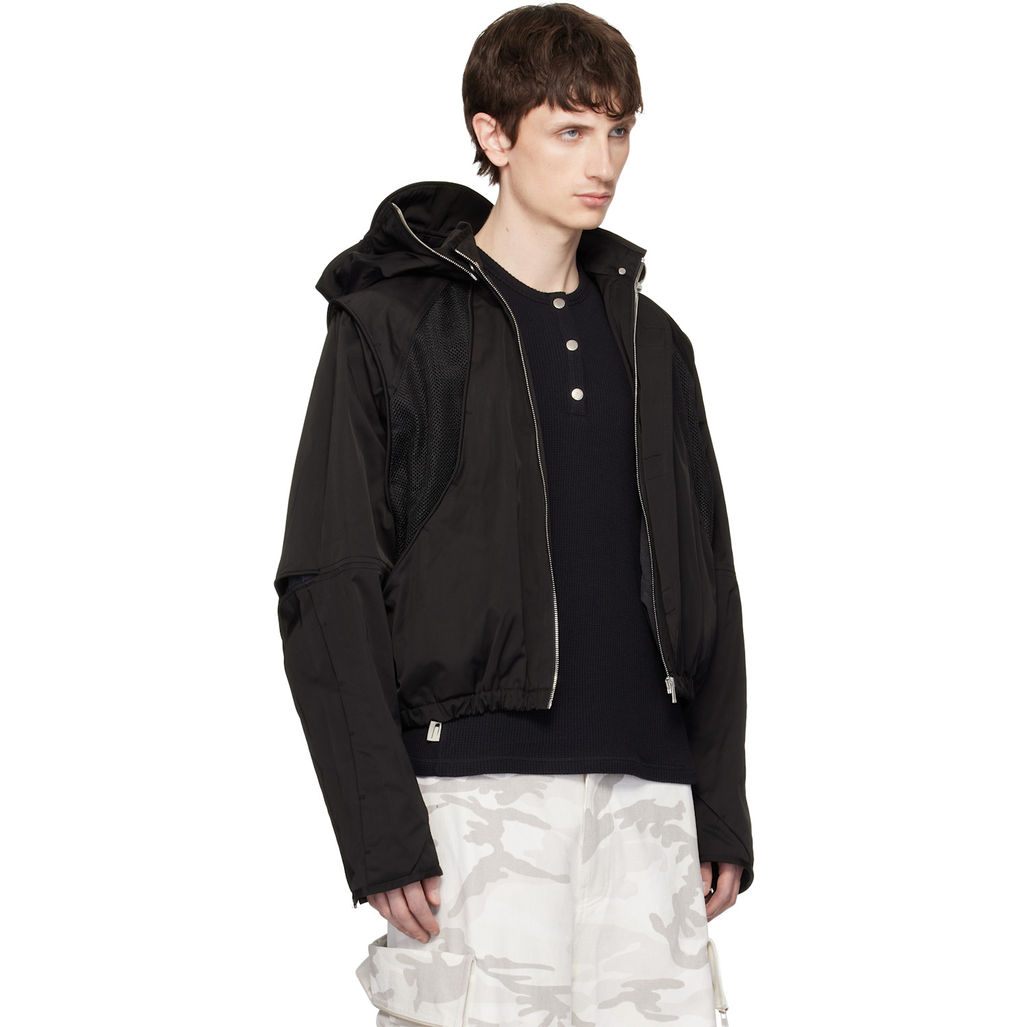  Fffpostalservice Black Parachute Hooded Gen 2 Jacket 