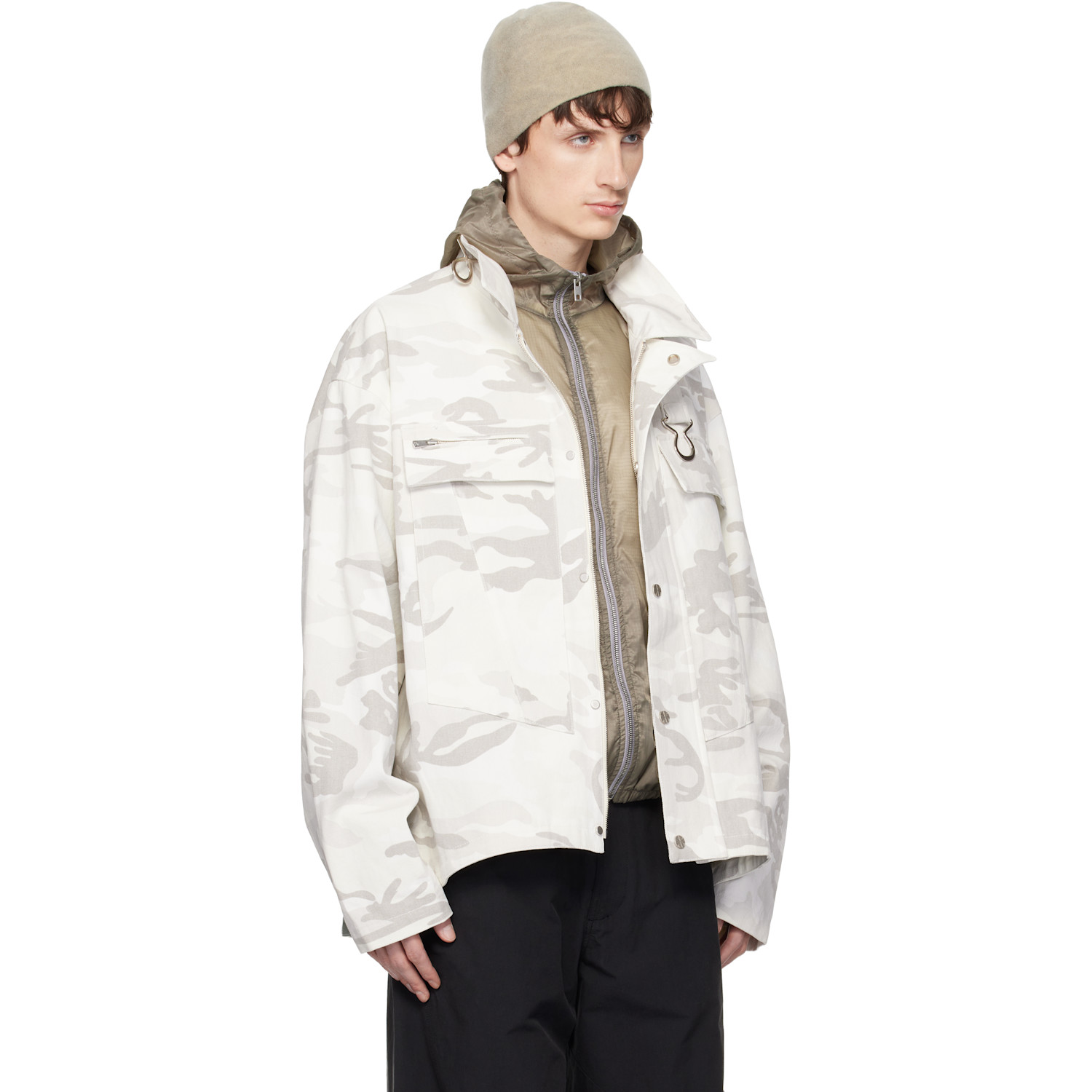  Fffpostalservice Ssense Exclusive Off-white Ff Bunker Jacket 