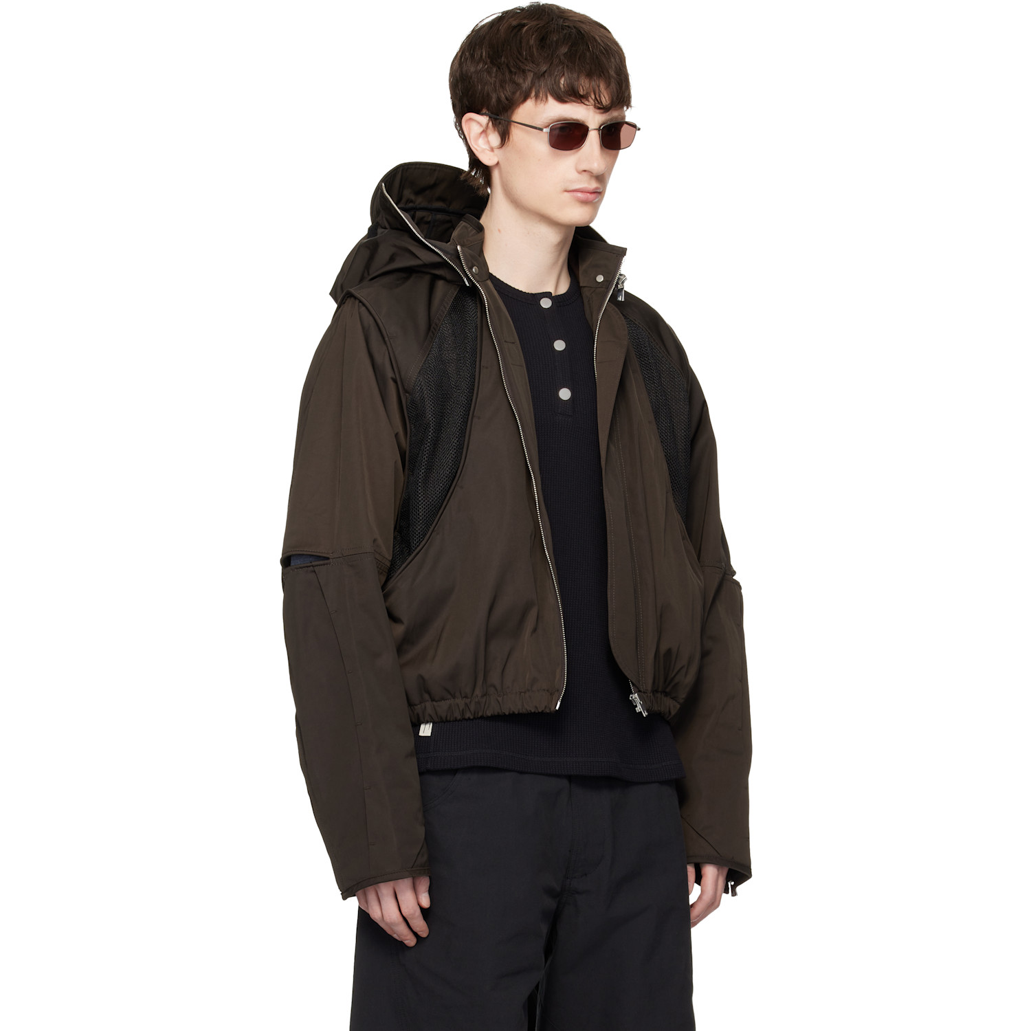  Fffpostalservice Brown Parachute Hooded Gen 2 Jacket 