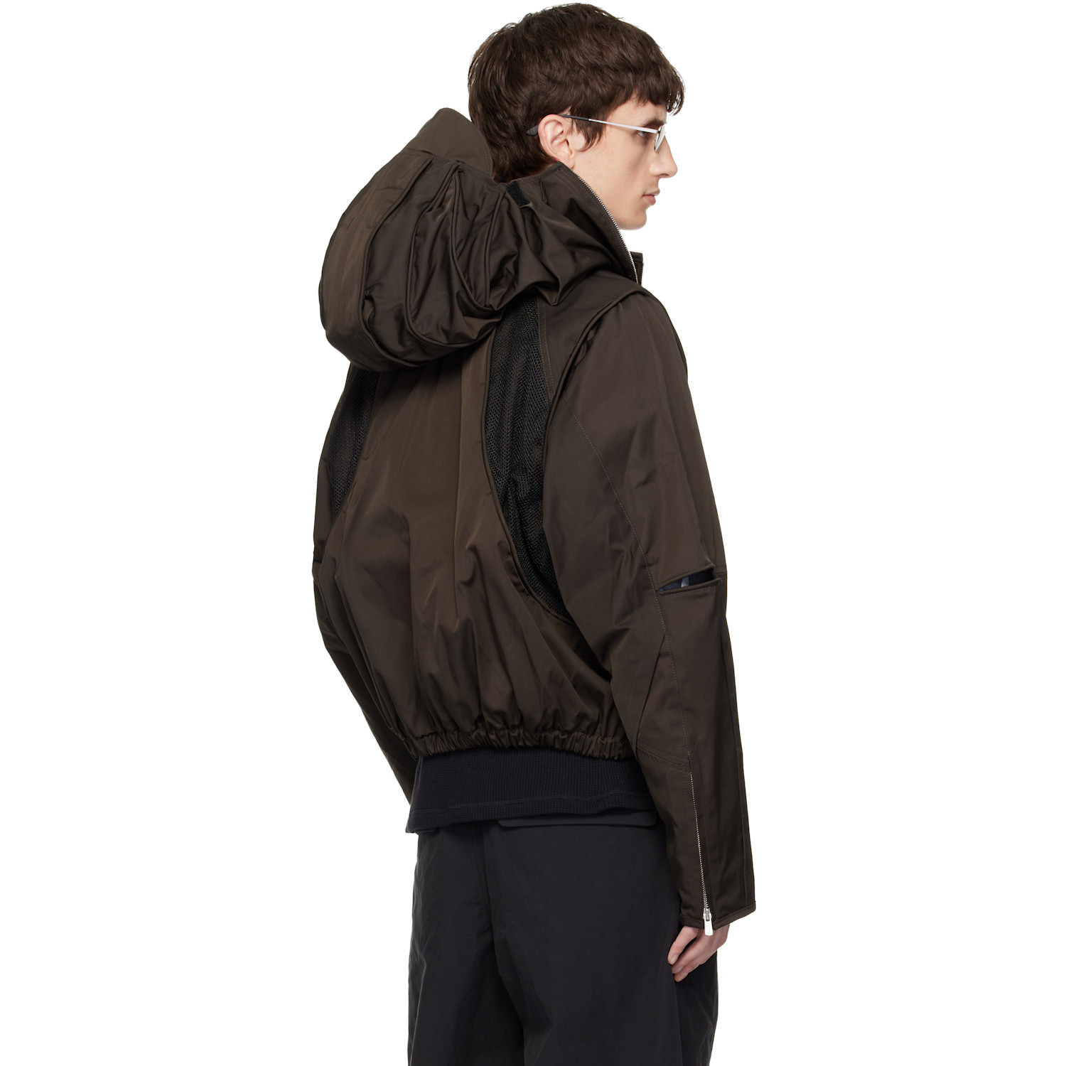  Fffpostalservice Brown Parachute Hooded Gen 2 Jacket 