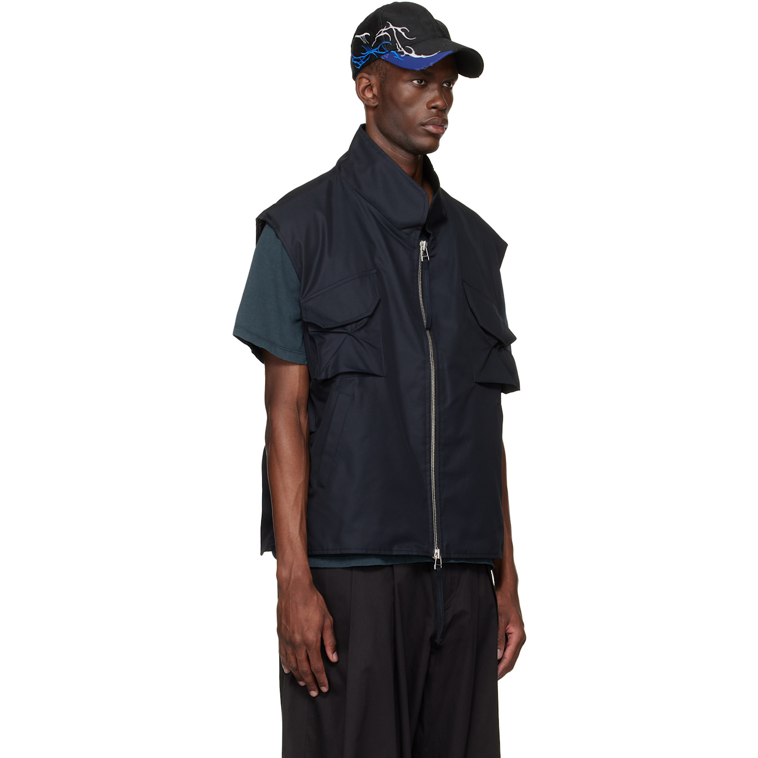  Fffpostalservice Black Darted Kalf Vest 