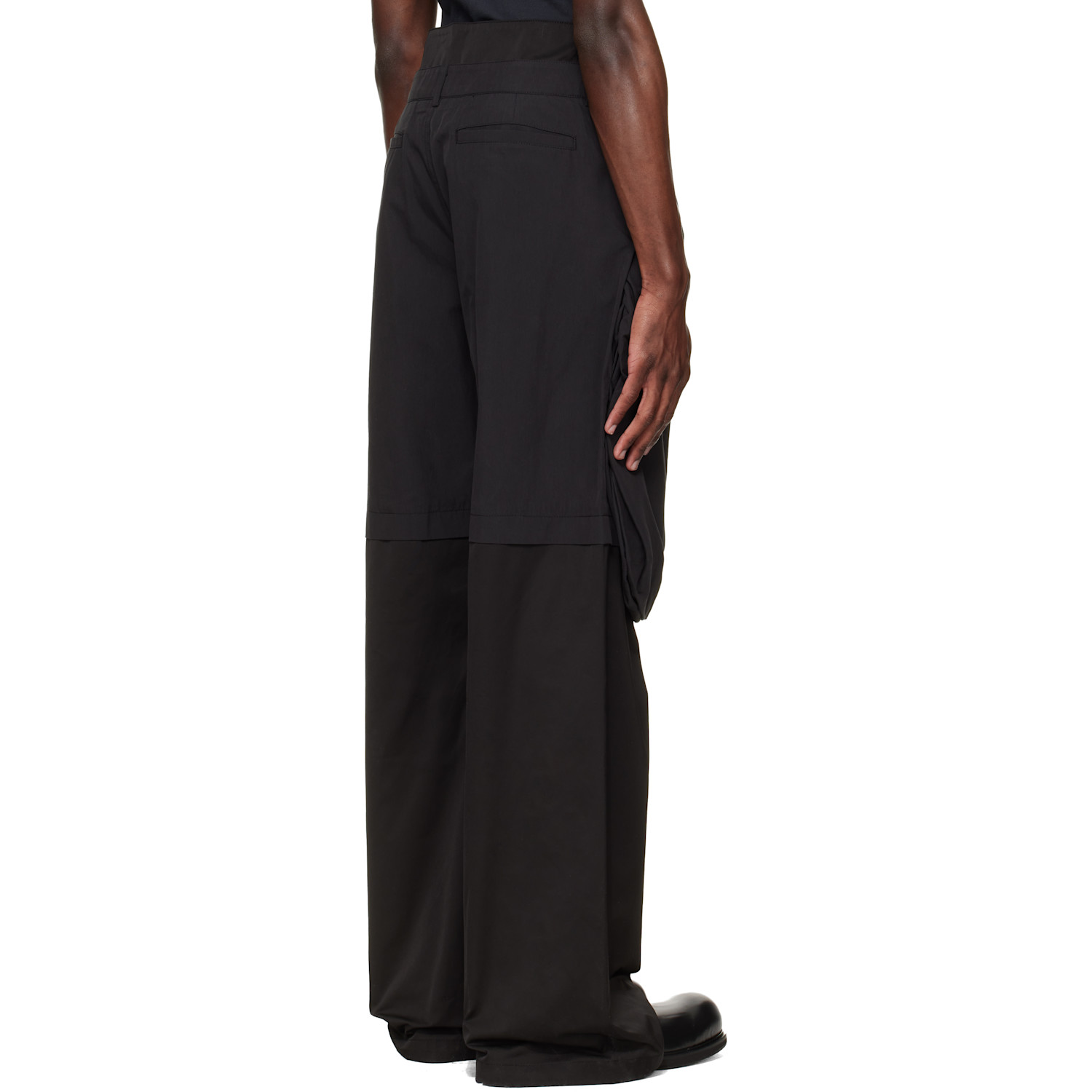  Fffpostalservice Black Bolsu Double Layered Trousers 
