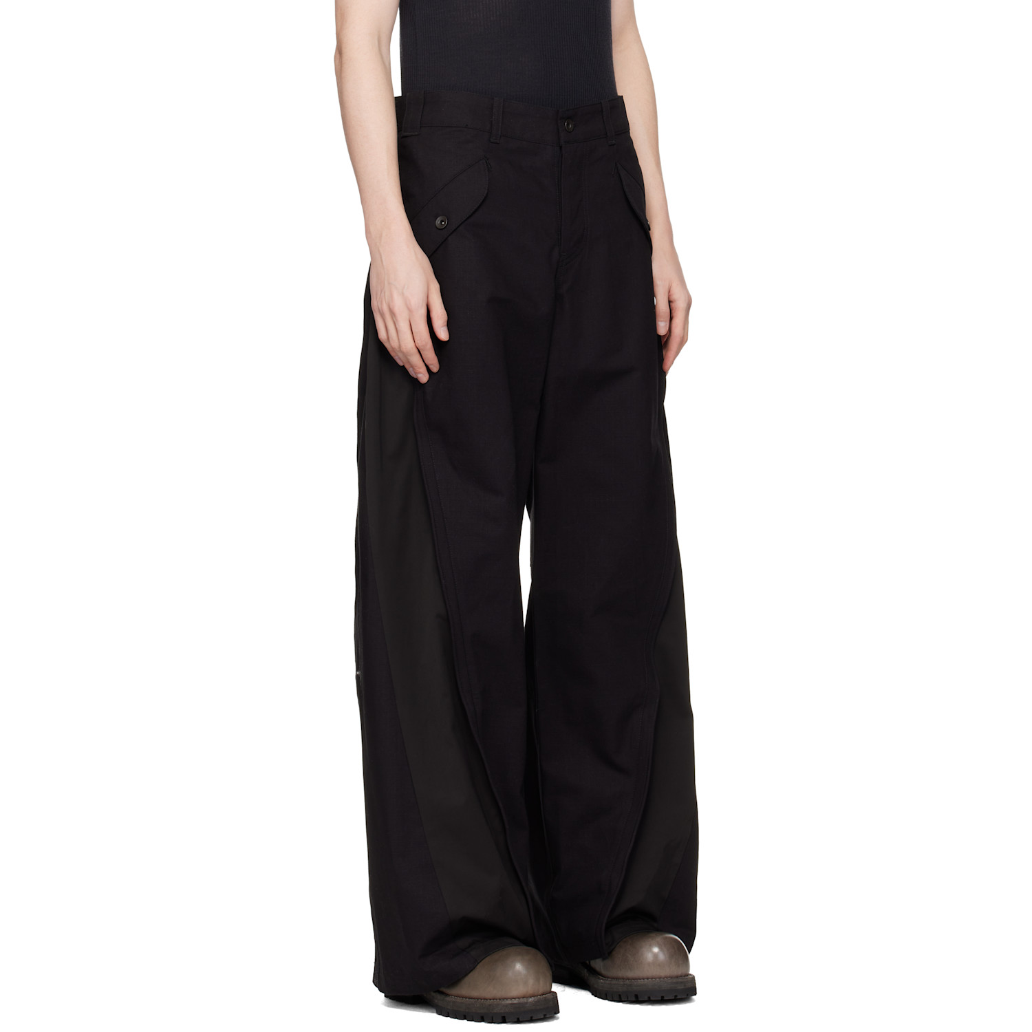  Fffpostalservice Black Kinarak Wired Trousers 