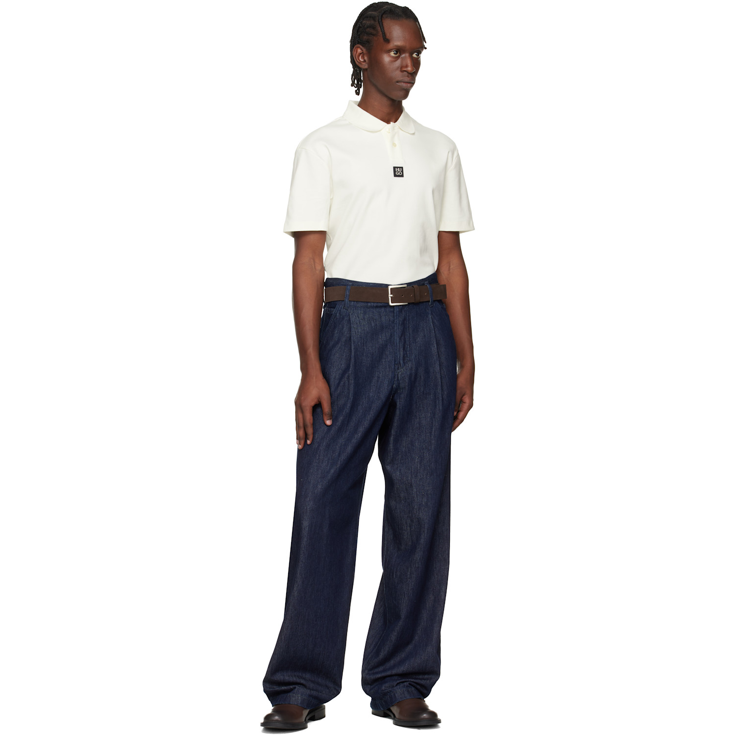  Hugo Brown Pin-buckle Belt 