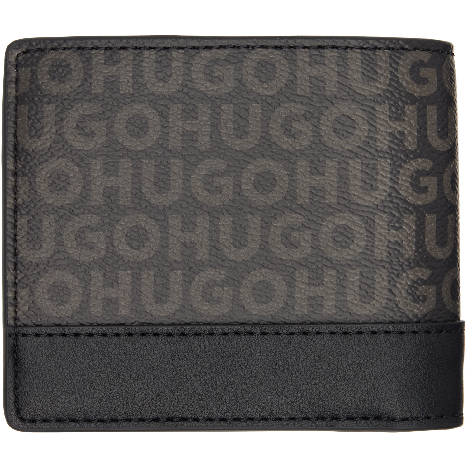  Hugo Black Stacked-logo Wallet 