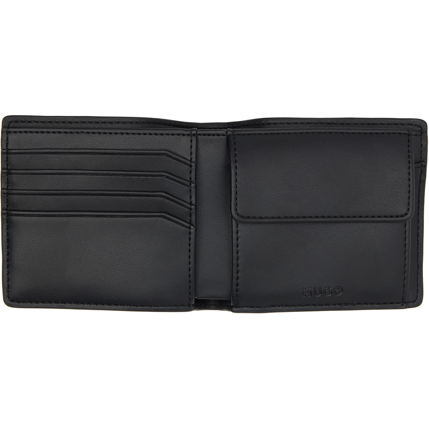  Hugo Black Stacked-logo Wallet 