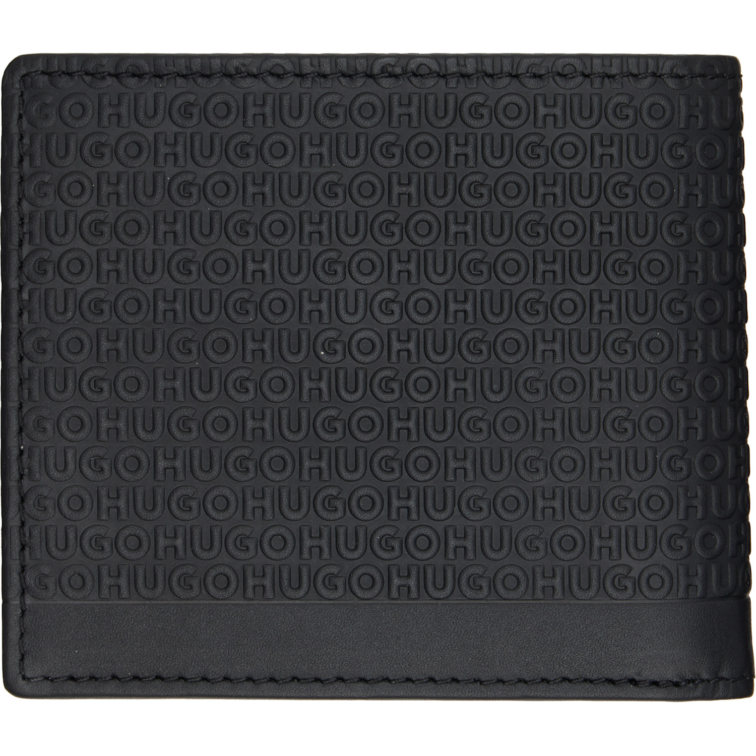  Hugo Black Logo-pattern Leather Wallet 