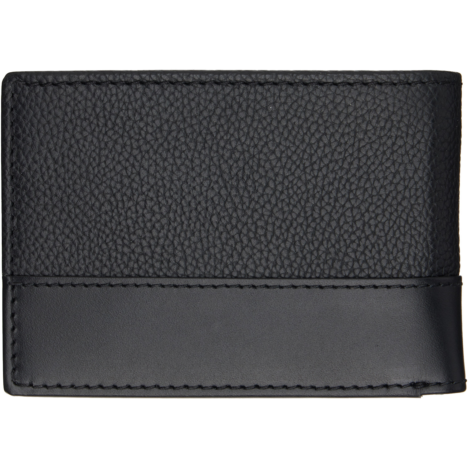  Hugo Black Stacked-logo Slim Leather Wallet 