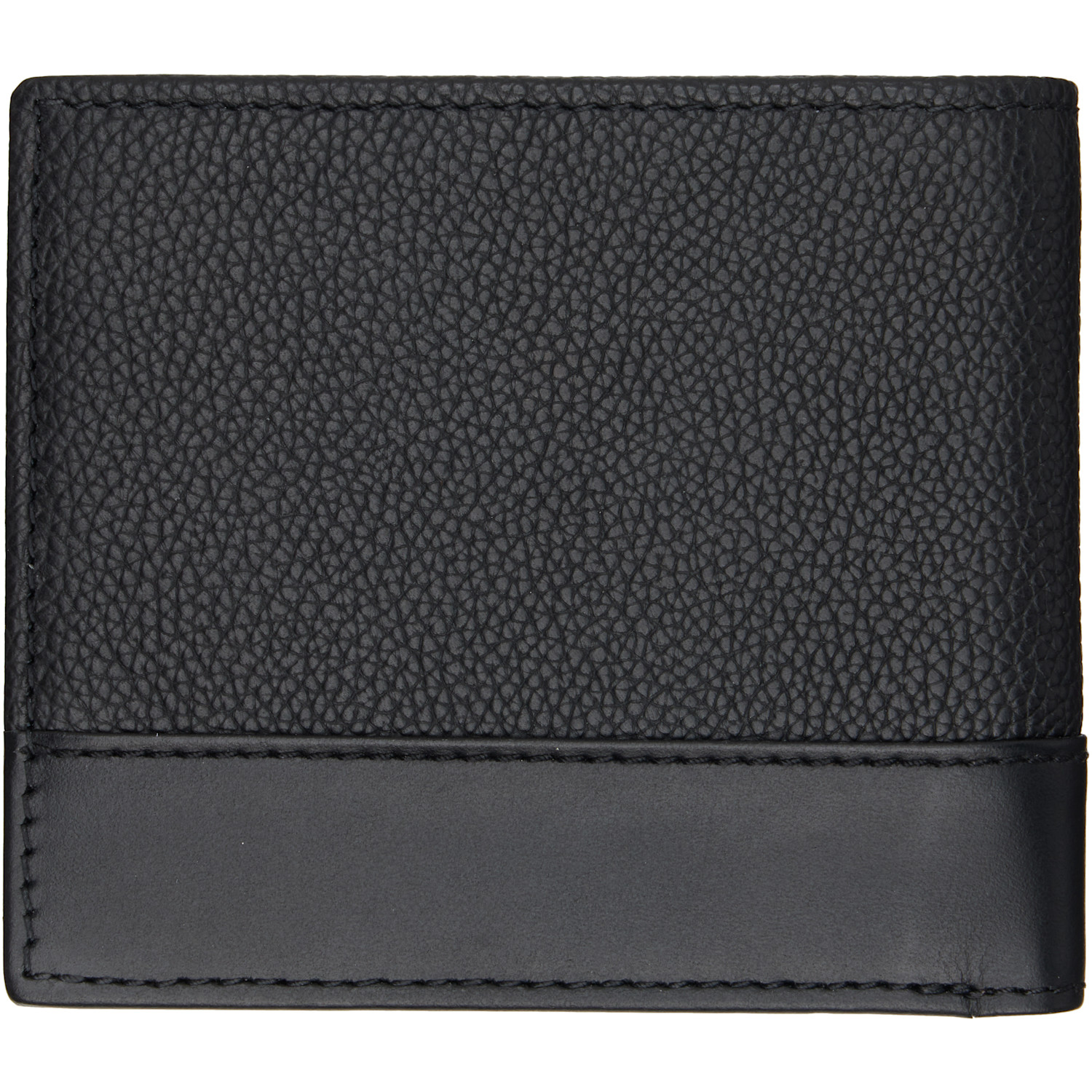  Hugo Black Stacked-logo Leather Wallet 